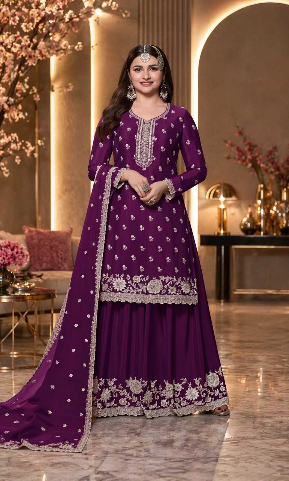 YNF Wholesale Chinon Embroidery Suits KESH745 72691 | Surat Manufacturer