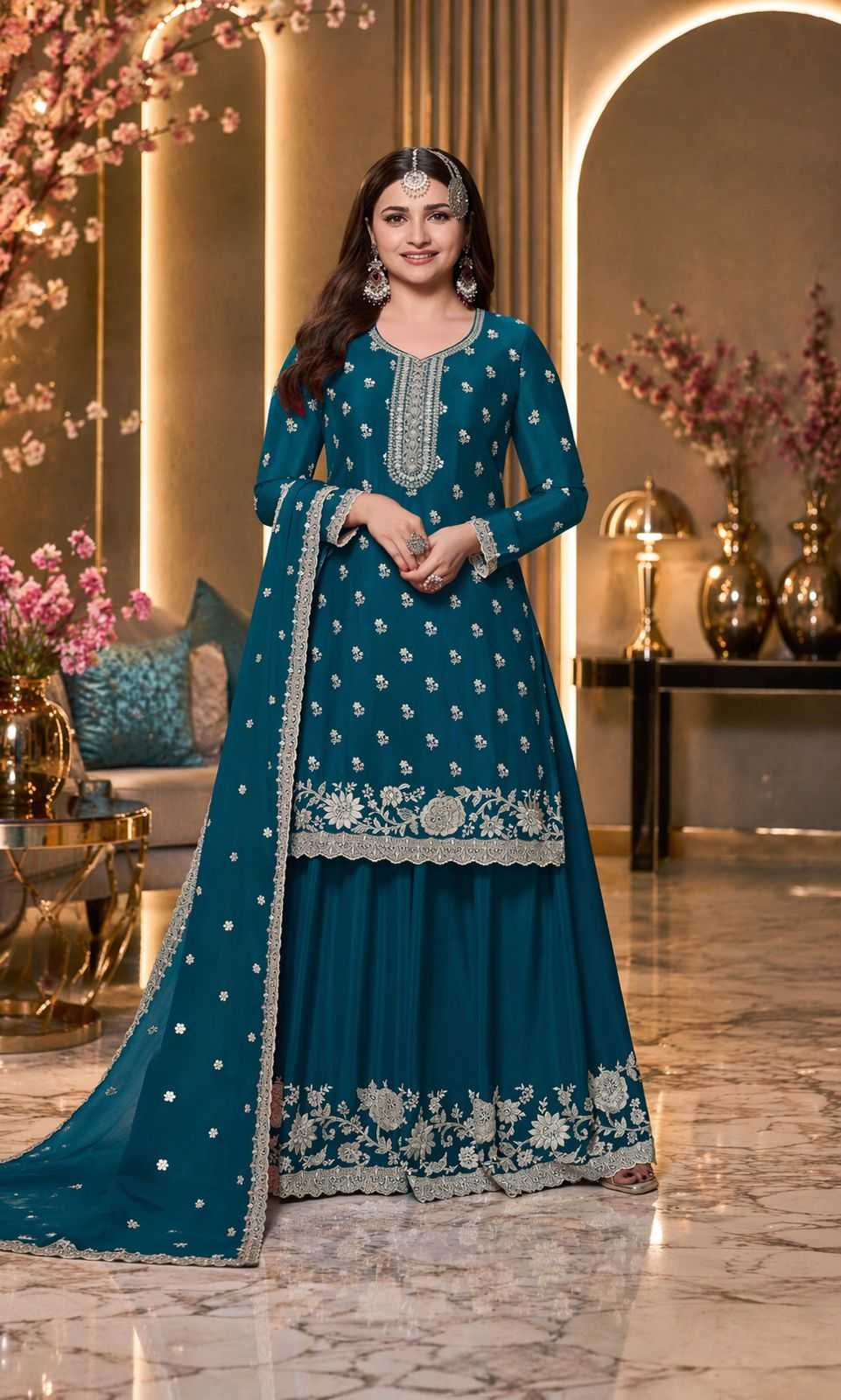 YNF Wholesale Chinon Embroidery Suits KESH745 72691 | Surat Manufacturer