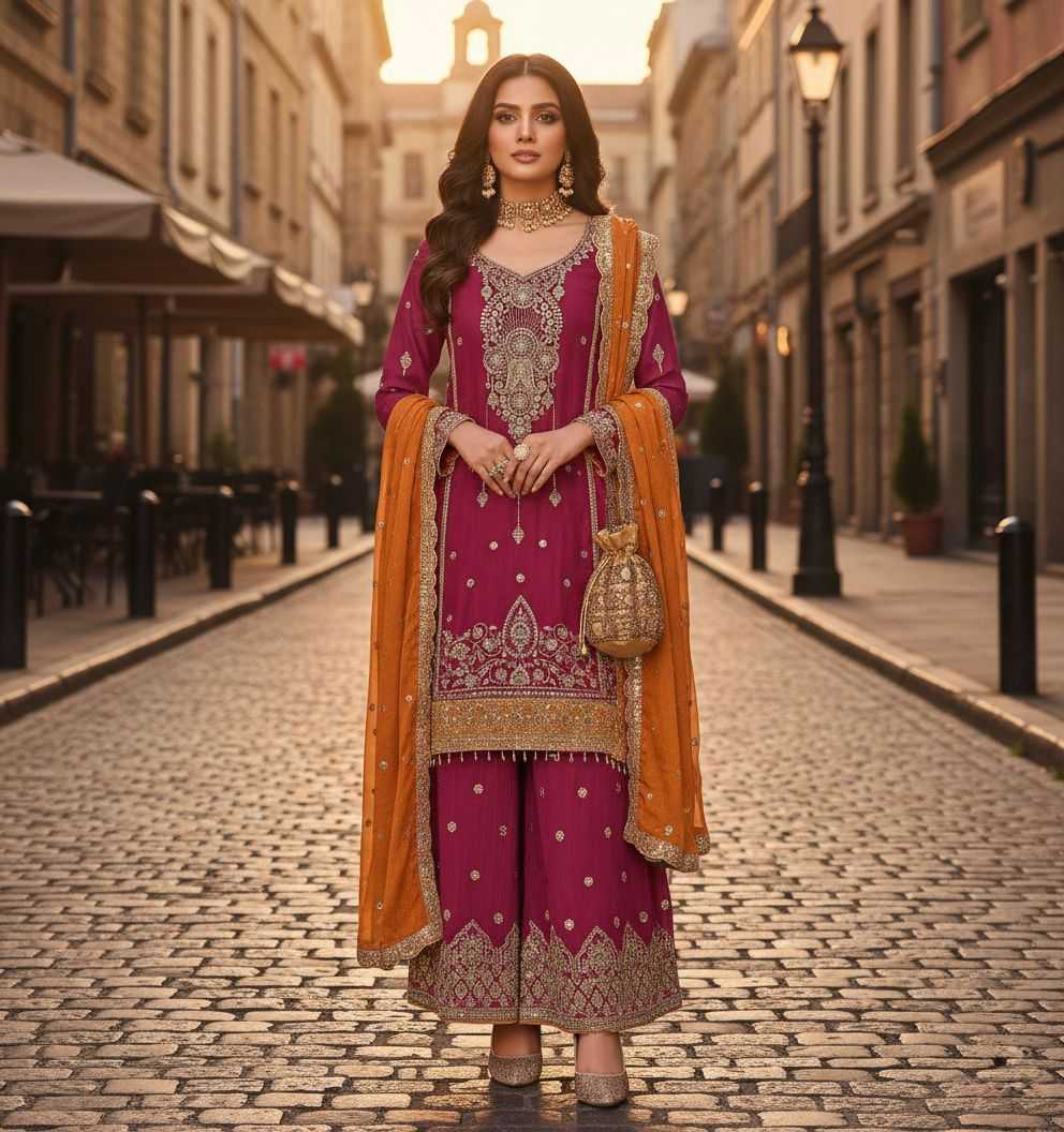 YNF Wholesale Chinon Embroidery Suits KESH745 TF-1311 | Surat Manufacturer