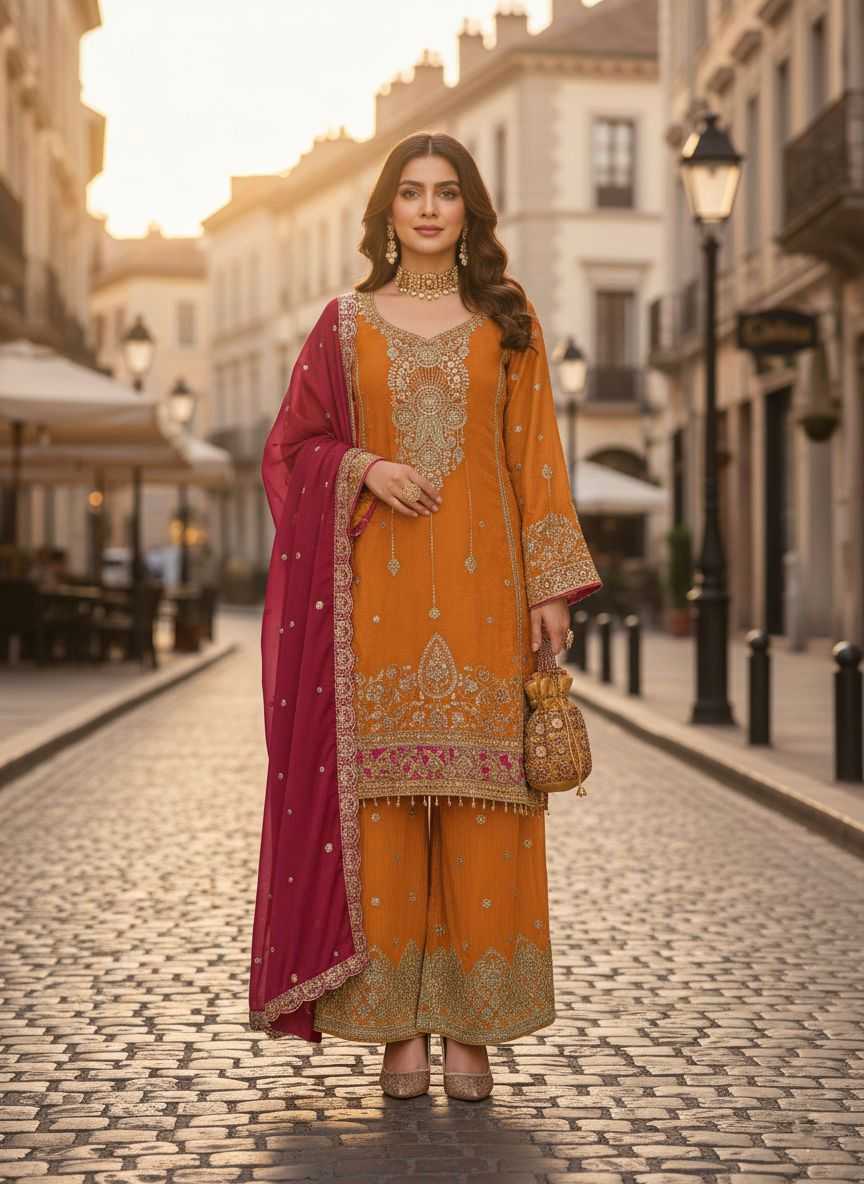 YNF Wholesale Chinon Embroidery Suits KESH745 TF-1311 | Surat Manufacturer