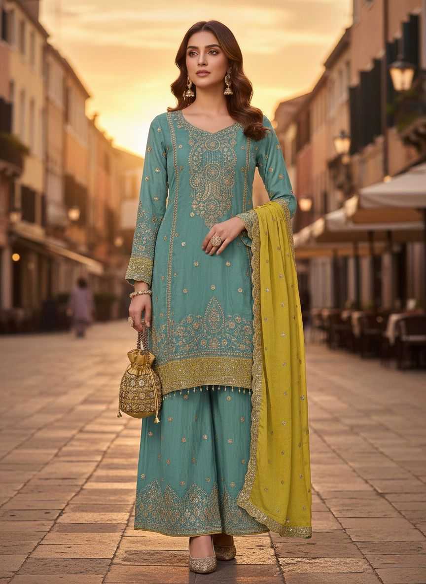 YNF Wholesale Chinon Embroidery Suits KESH745 TF-1311 | Surat Manufacturer