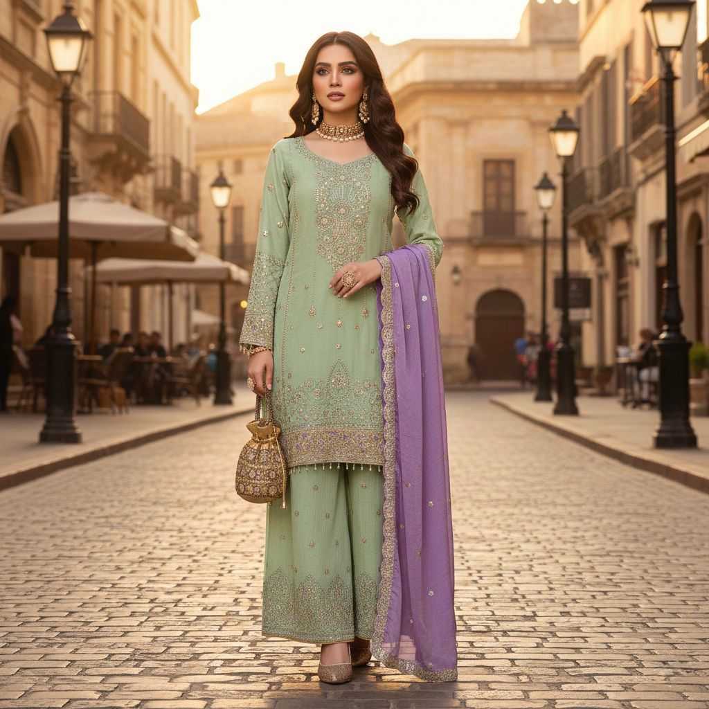 YNF Wholesale Chinon Embroidery Suits KESH745 TF-1311 | Surat Manufacturer