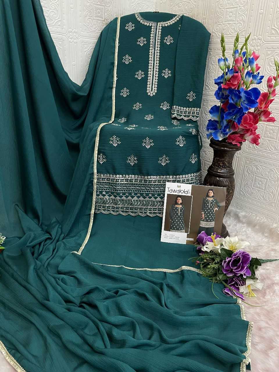YNF Wholesale Chinon Embroidery Suits KESH745 TF-1314 | Surat Manufacturer