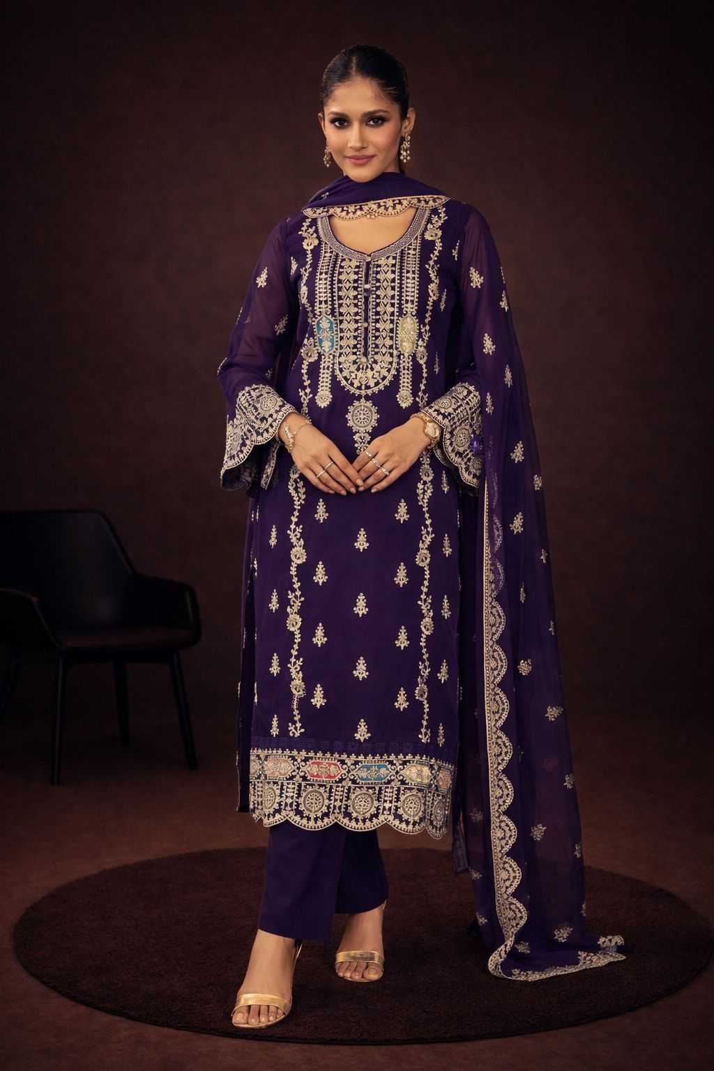 YNF Wholesale Chinon Pakistani Suits KESH745 TF-1898 | Surat Manufacturer
