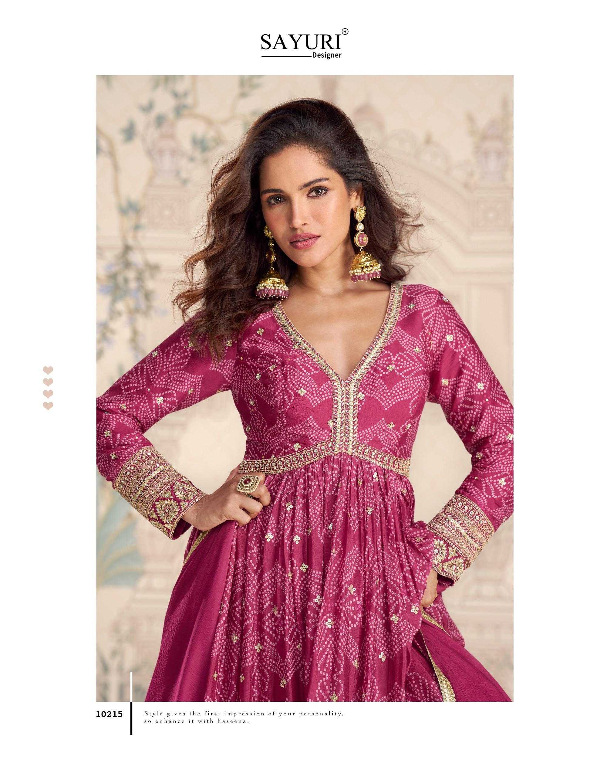 YNF Wholesale Chinon Silk Embroidery Gowns KESH142 SAYURI BANDHAN | Surat Manufacturer