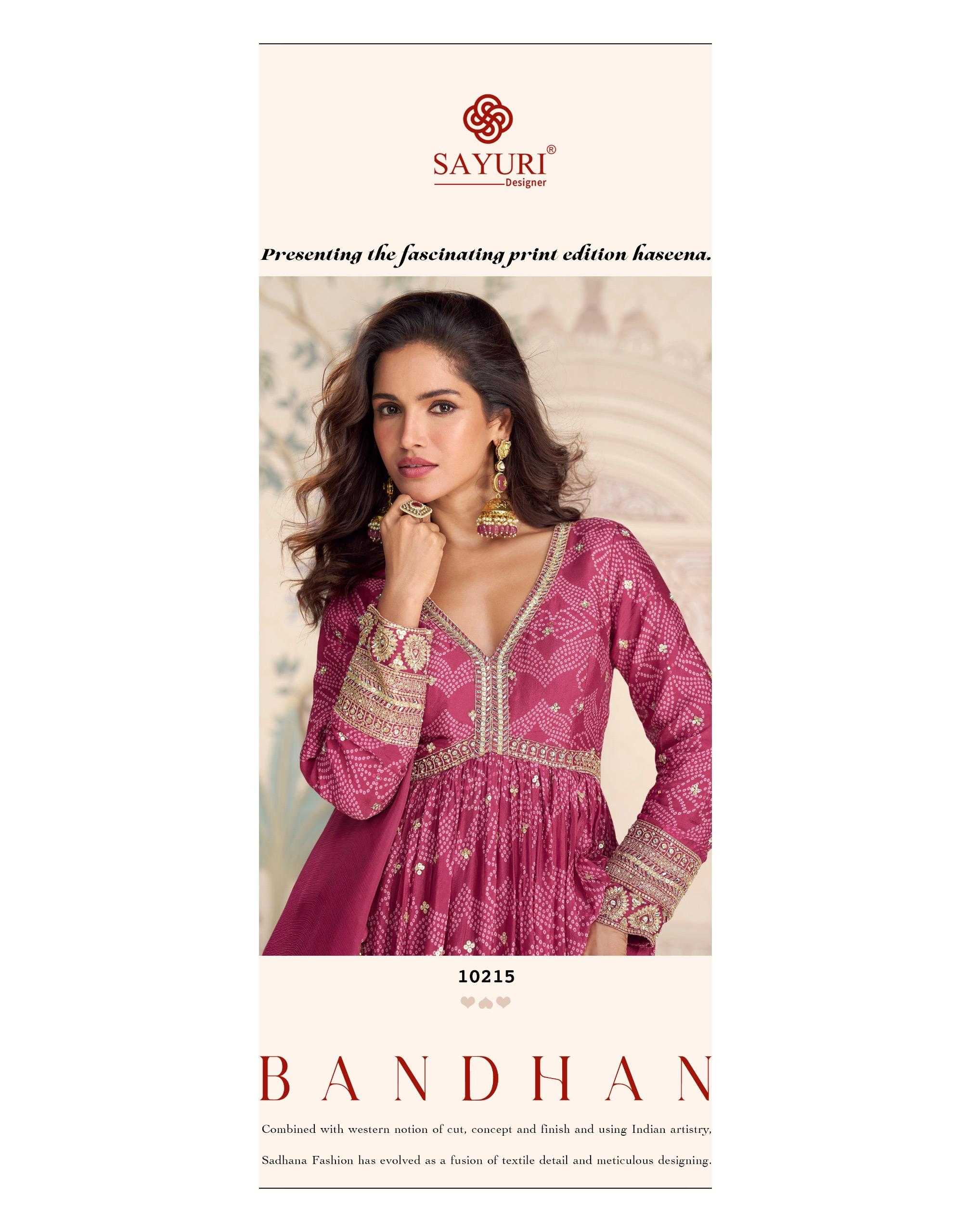 YNF Wholesale Chinon Silk Embroidery Gowns KESH142 SAYURI BANDHAN | Surat Manufacturer