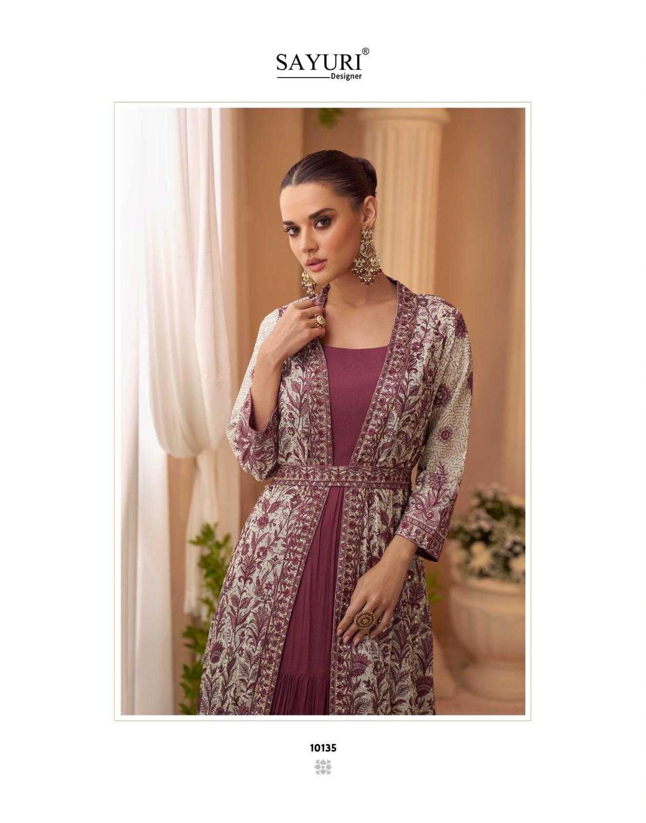 YNF Wholesale Chinon Silk Embroidery Gowns KESH142 SAYURI KASMIRA | Surat Manufacturer