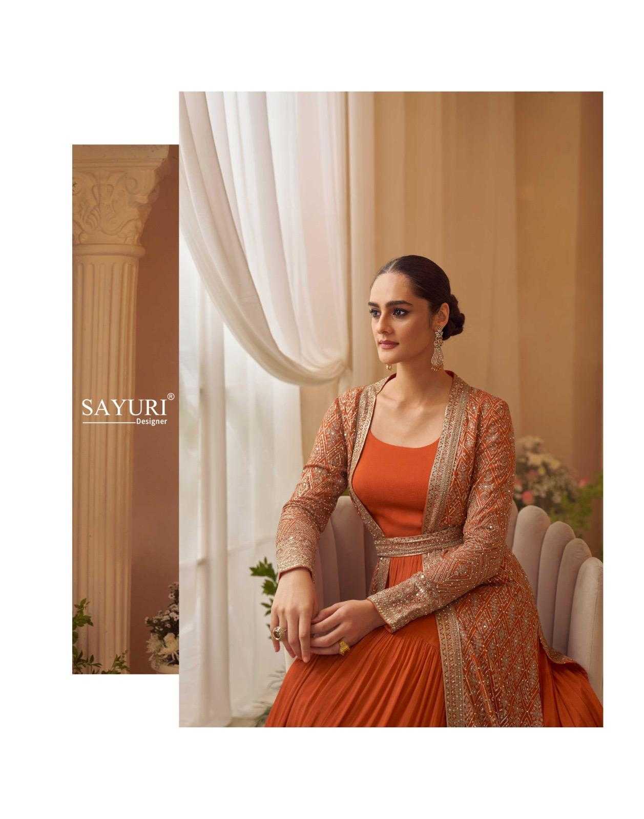YNF Wholesale Chinon Silk Embroidery Gowns KESH142 SAYURI KASMIRA | Surat Manufacturer