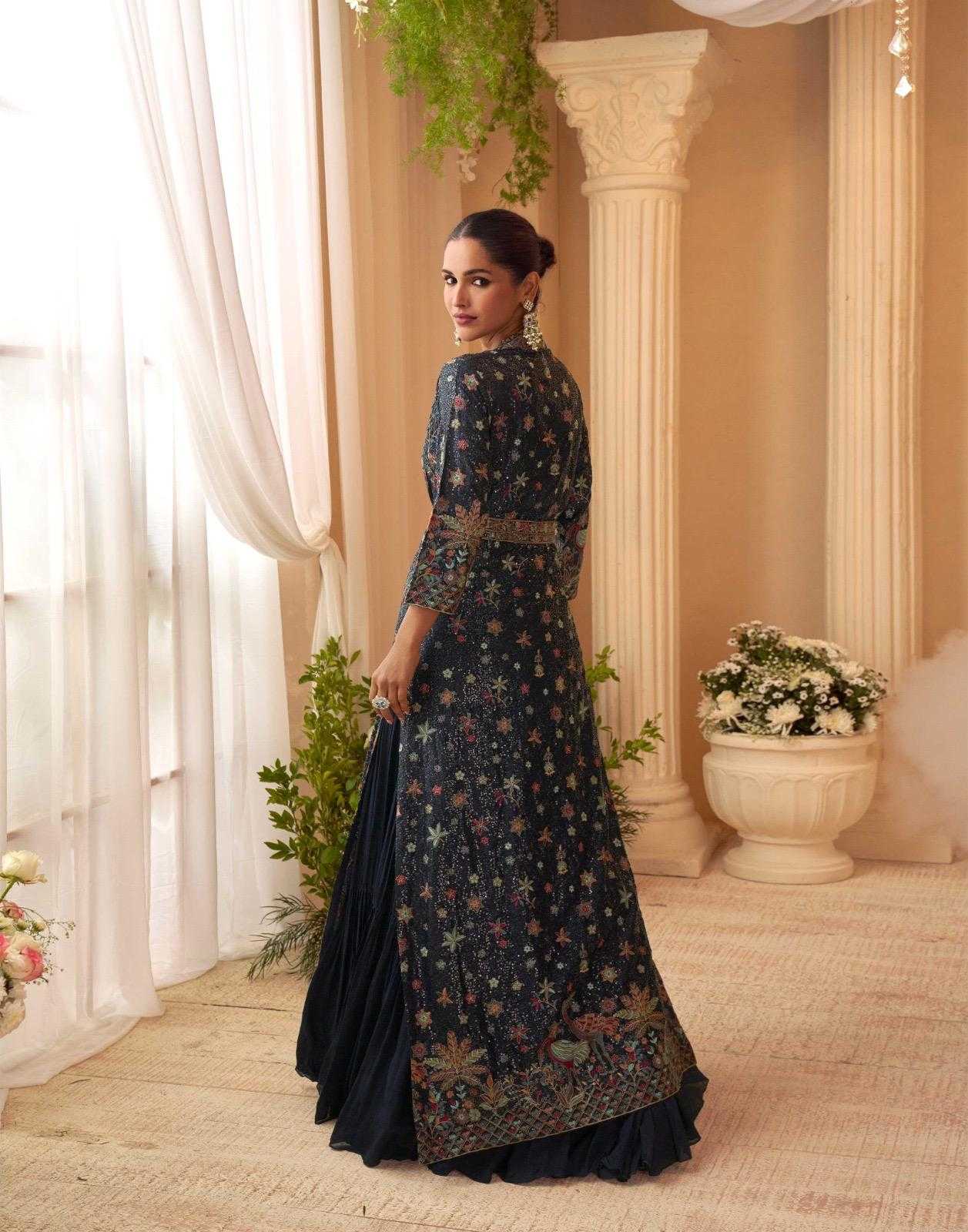 YNF Wholesale Chinon Silk Embroidery Gowns KESH142 SAYURI KASMIRA | Surat Manufacturer