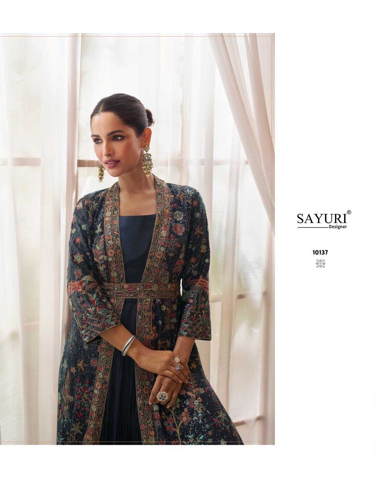 YNF Wholesale Chinon Silk Embroidery Gowns KESH142 SAYURI KASMIRA | Surat Manufacturer