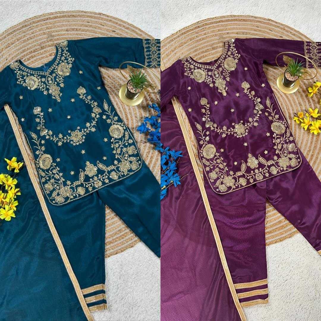 YNF Wholesale Chinon Silk Kids Top & Pant KESH167 Special | Surat Manufacturer