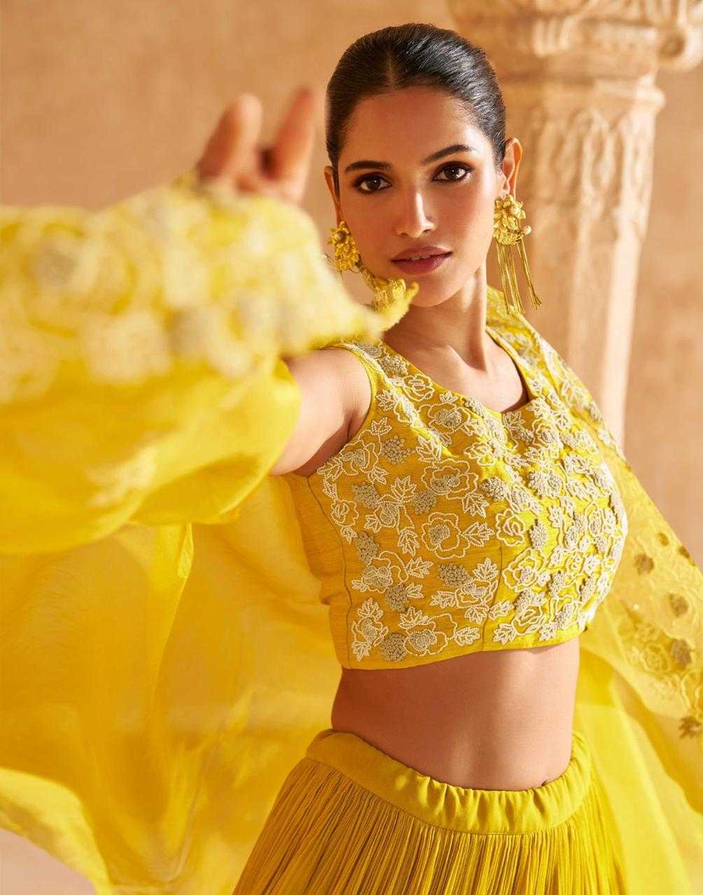 YNF Wholesale Chinon Silk Silk Lehenga KESH530 SAYURI KALKI | Surat Manufacturer