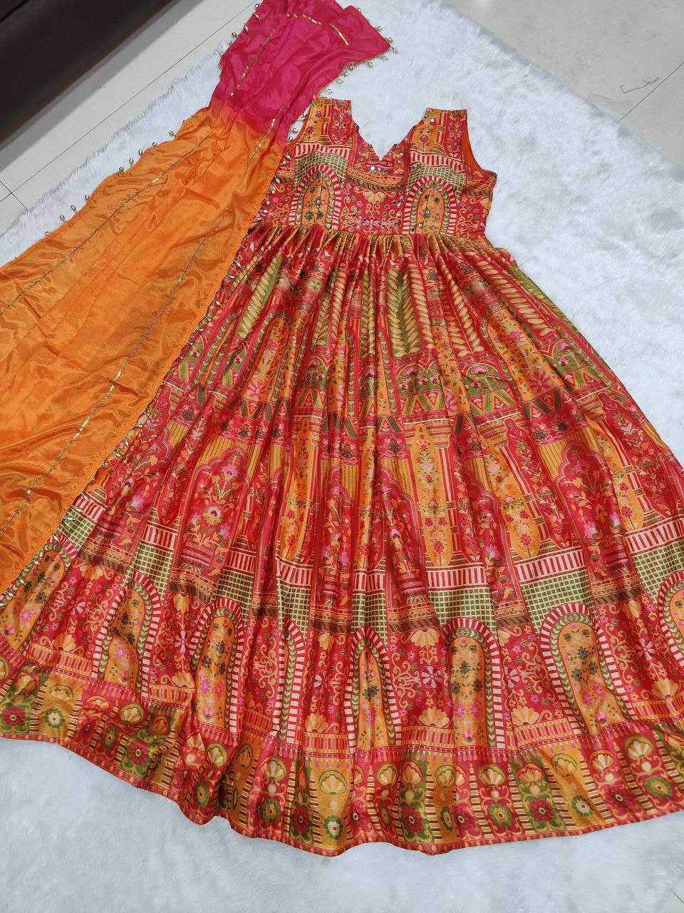 YNF Wholesale Chinon Silk Anarkali Gown KESH625 SW06 | Surat Manufacturer