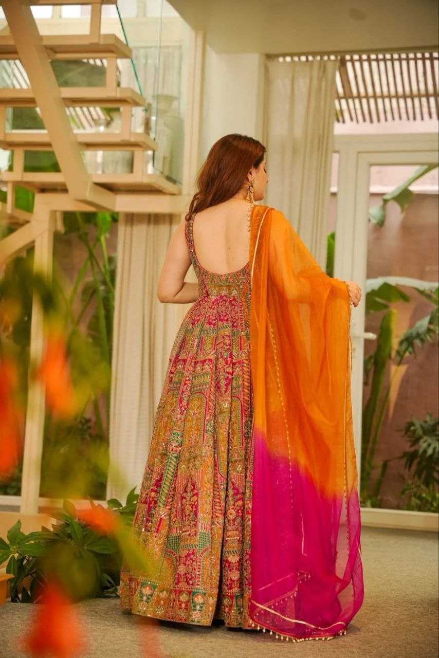 YNF Wholesale Chinon Silk Anarkali Gown KESH625 SW06 | Surat Manufacturer
