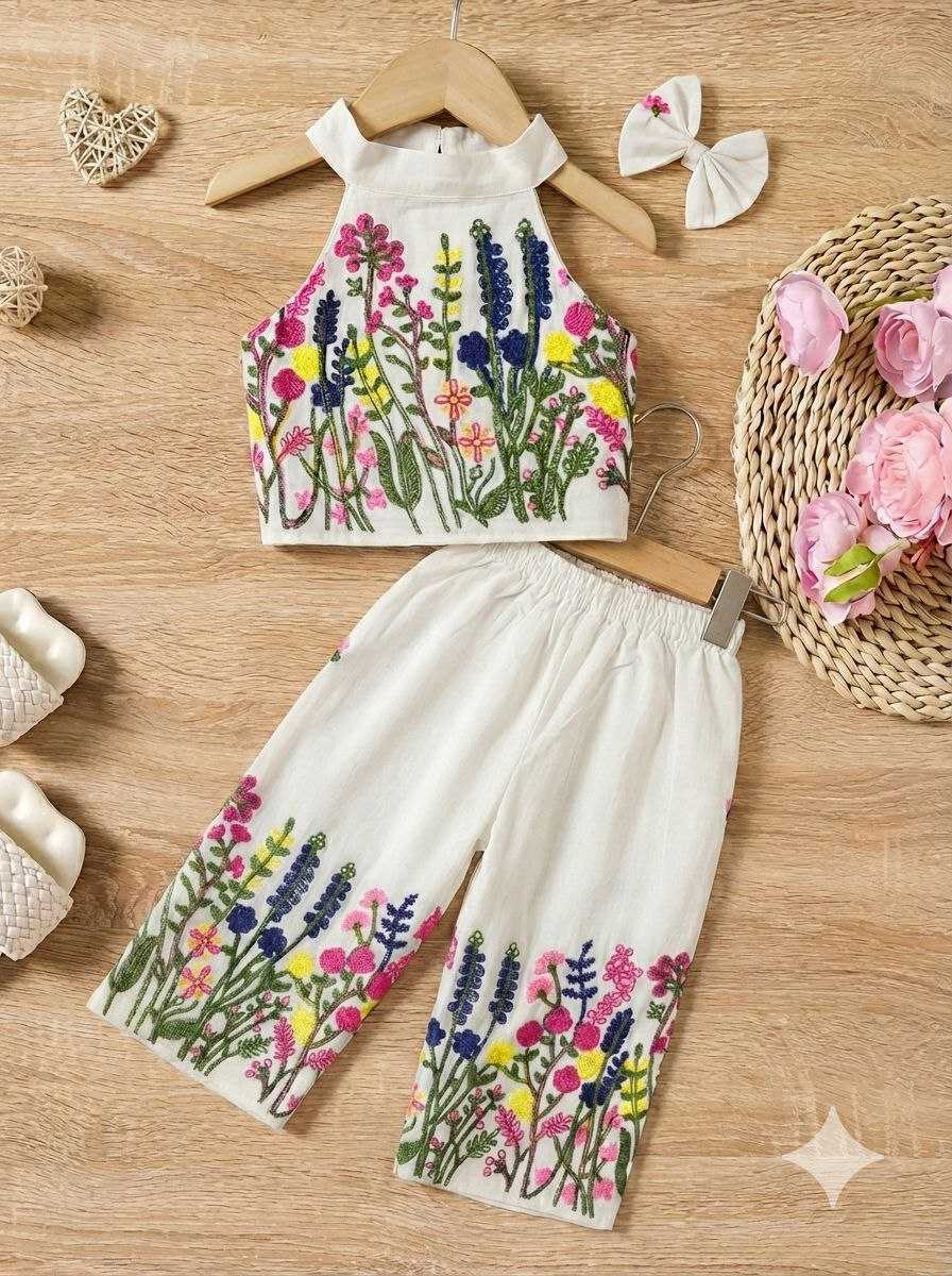 YNF Wholesale Cotton Kids Co-ord Set KESH109 Rang basant | Surat Manufacturer