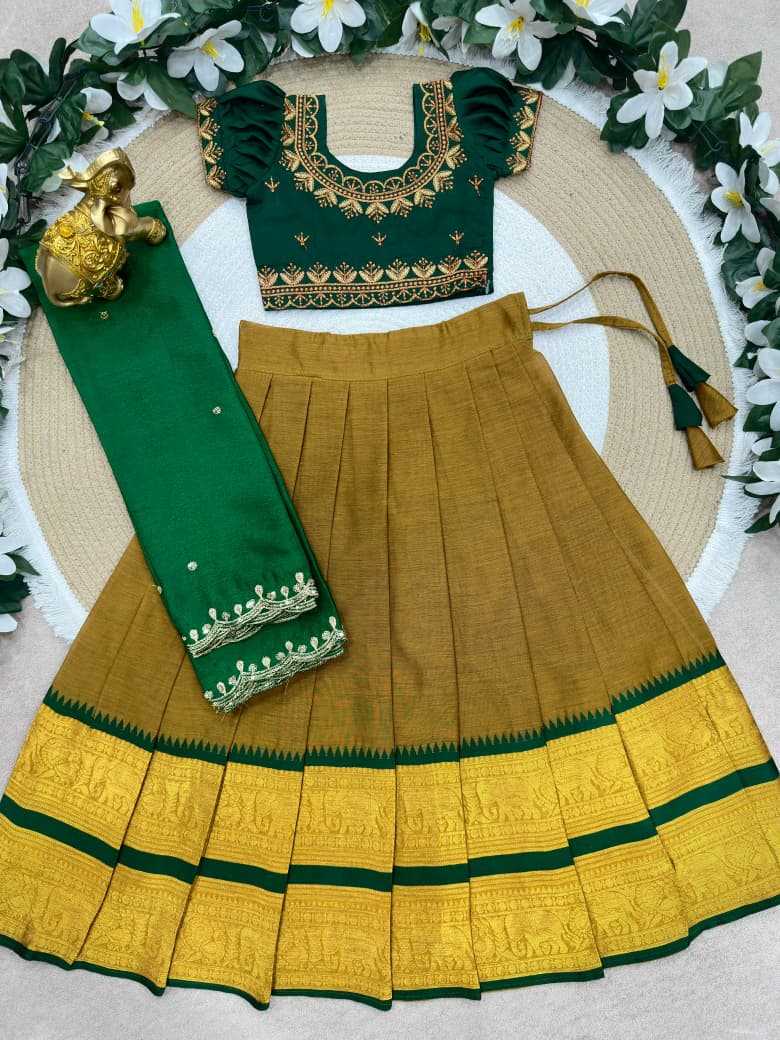 YNF Wholesale Cotton Kids Lehenga KESH505 Elephant | Surat Manufacturer