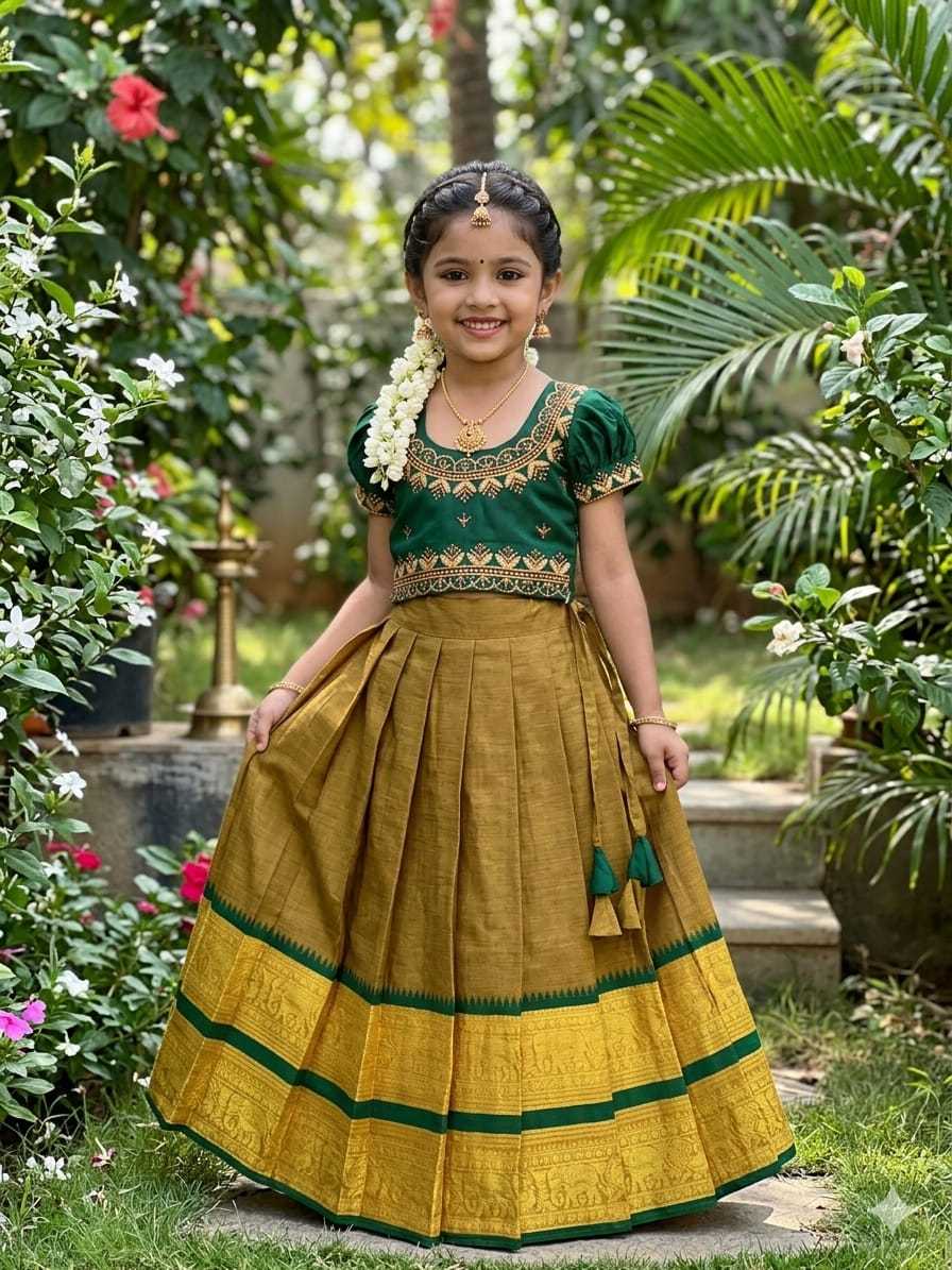 YNF Wholesale Cotton Kids Lehenga KESH505 Elephant | Surat Manufacturer