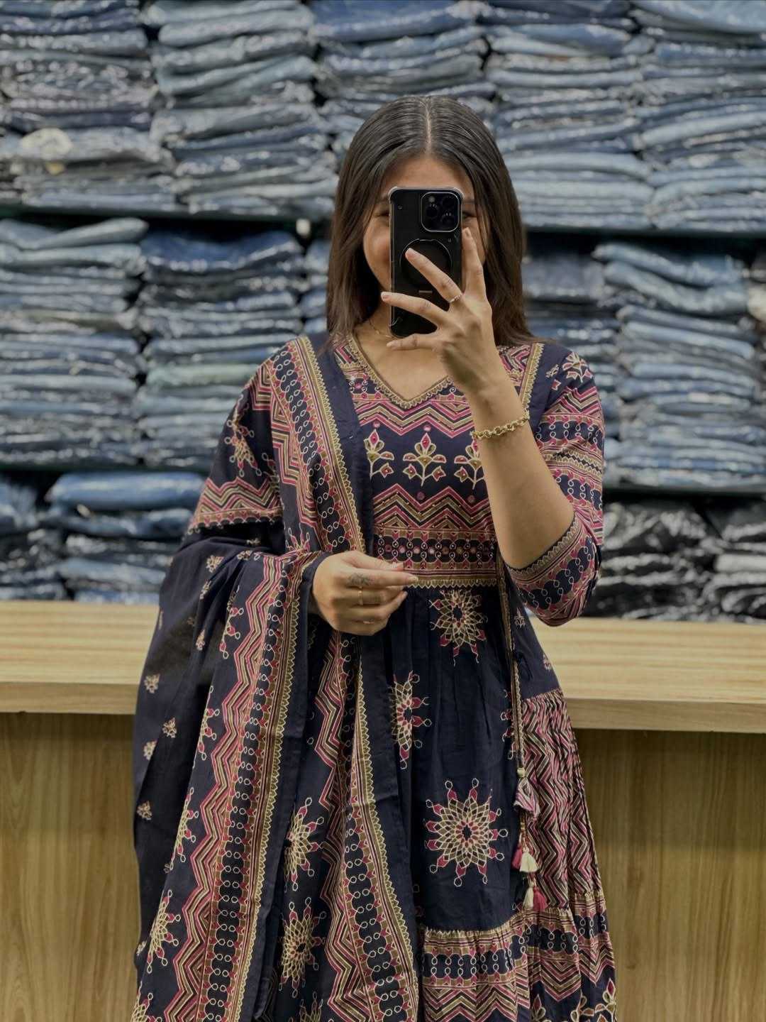 YNF Wholesale Cotton Anarkali Gown KESH562 108 | Surat Manufacturer