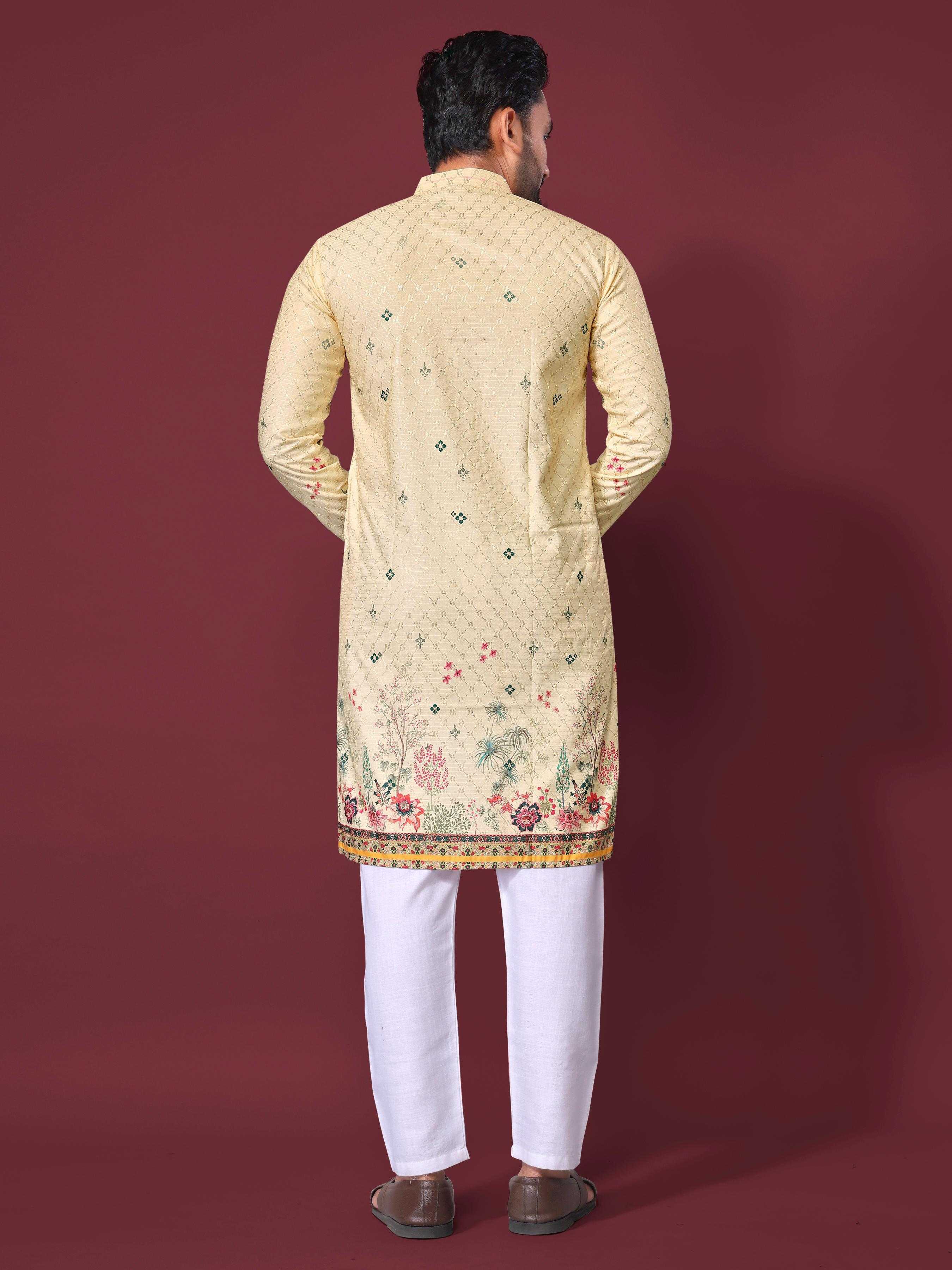 YNF Wholesale Cotton Mens Kurta Pyjama KESH620 Inaara | Surat Manufacturer