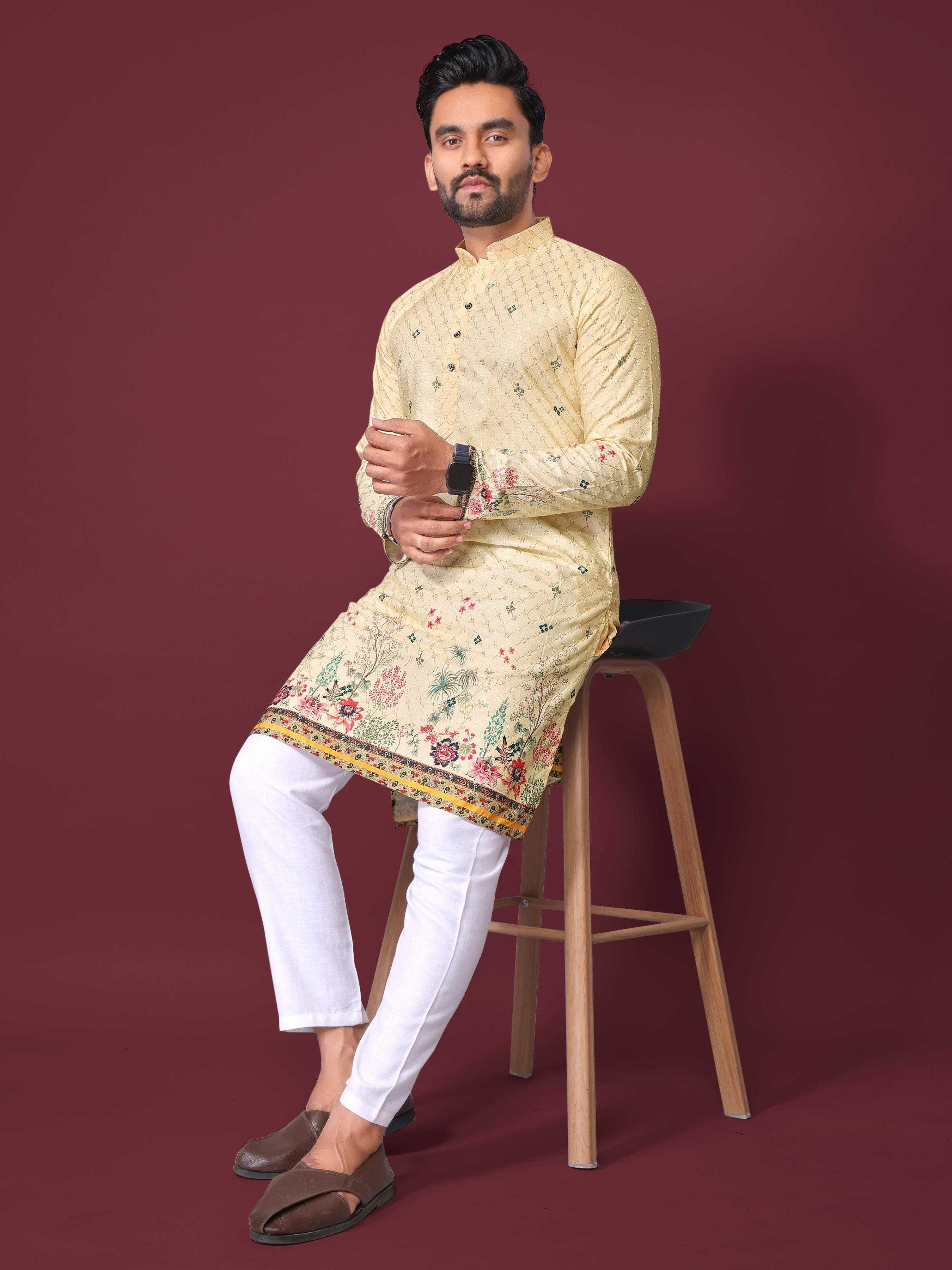 YNF Wholesale Cotton Mens Kurta Pyjama KESH620 Inaara | Surat Manufacturer