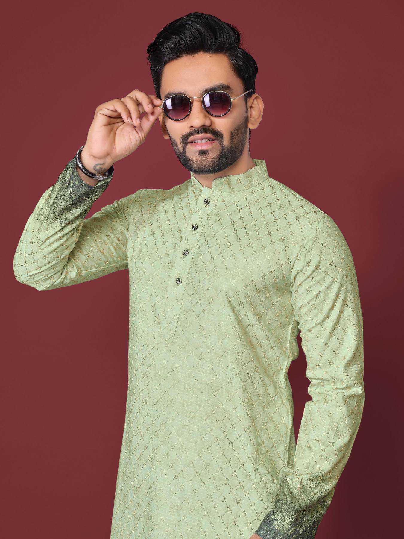 YNF Wholesale Cotton Mens Kurta Pyjama KESH620 Inaara | Surat Manufacturer