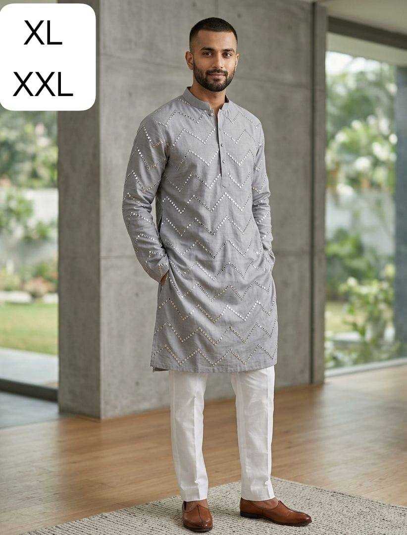 YNF Wholesale Cotton Mens Kurta Pyjama KESH650 Mirror | Surat Manufacturer