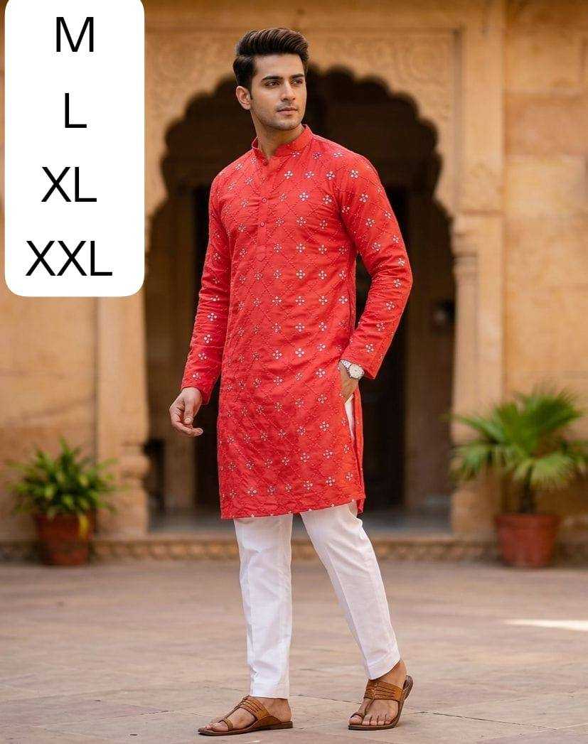 YNF Wholesale Cotton Mens Kurta Pyjama KESH650 Mirror | Surat Manufacturer