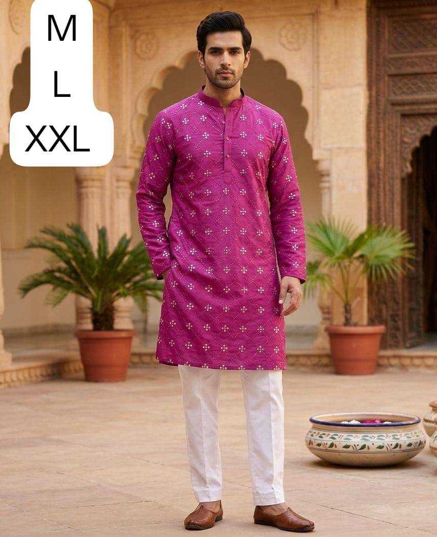 YNF Wholesale Cotton Mens Kurta Pyjama KESH650 Mirror | Surat Manufacturer