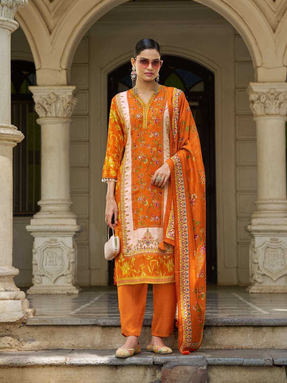 YNF Wholesale Crepe Silk Printed Suits KESH448 Kalamkari Vol-02 | Surat Manufacturer
