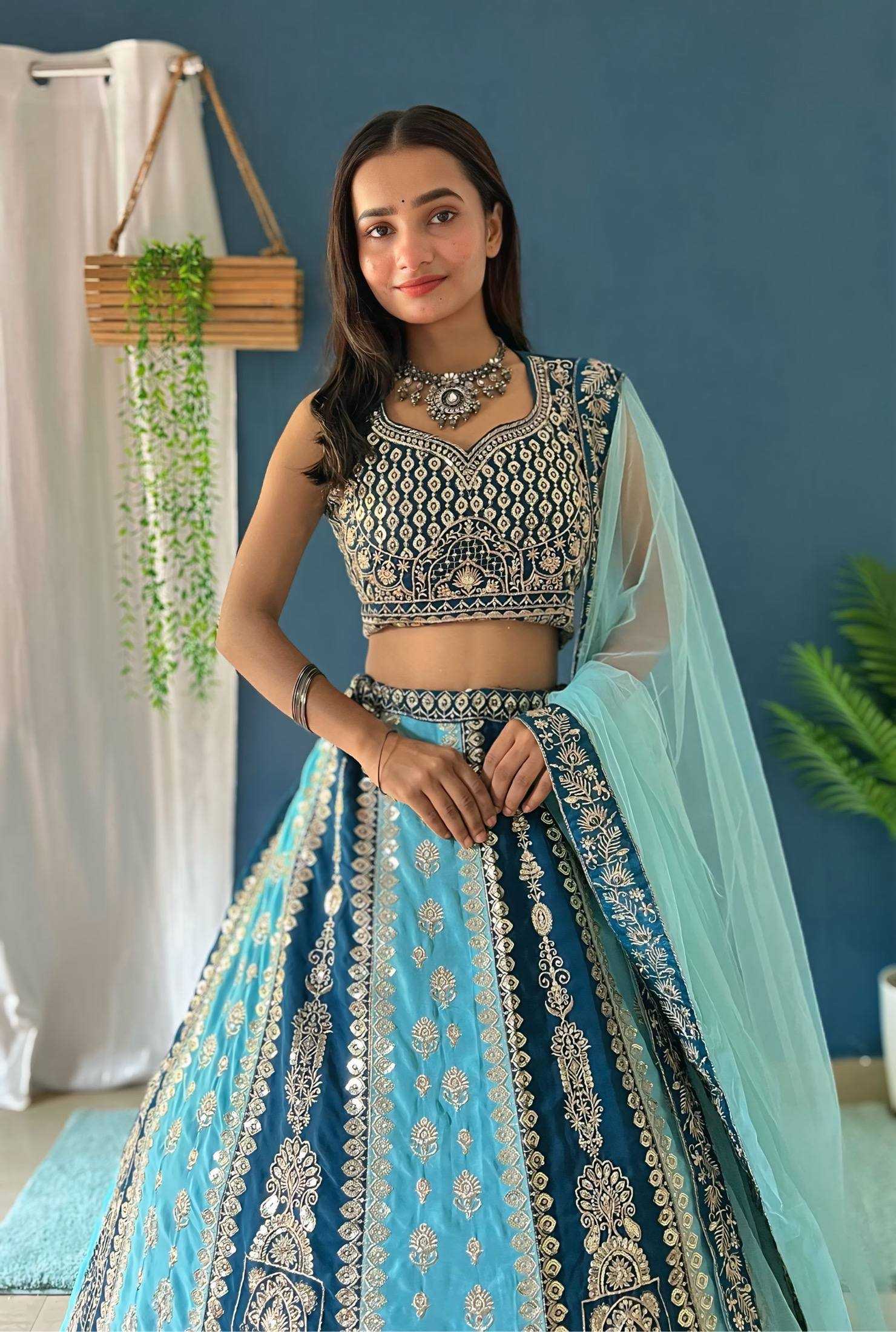 YNF Wholesale Crunchi Embroidery Gowns RIN230 5175 | Surat Manufacturer