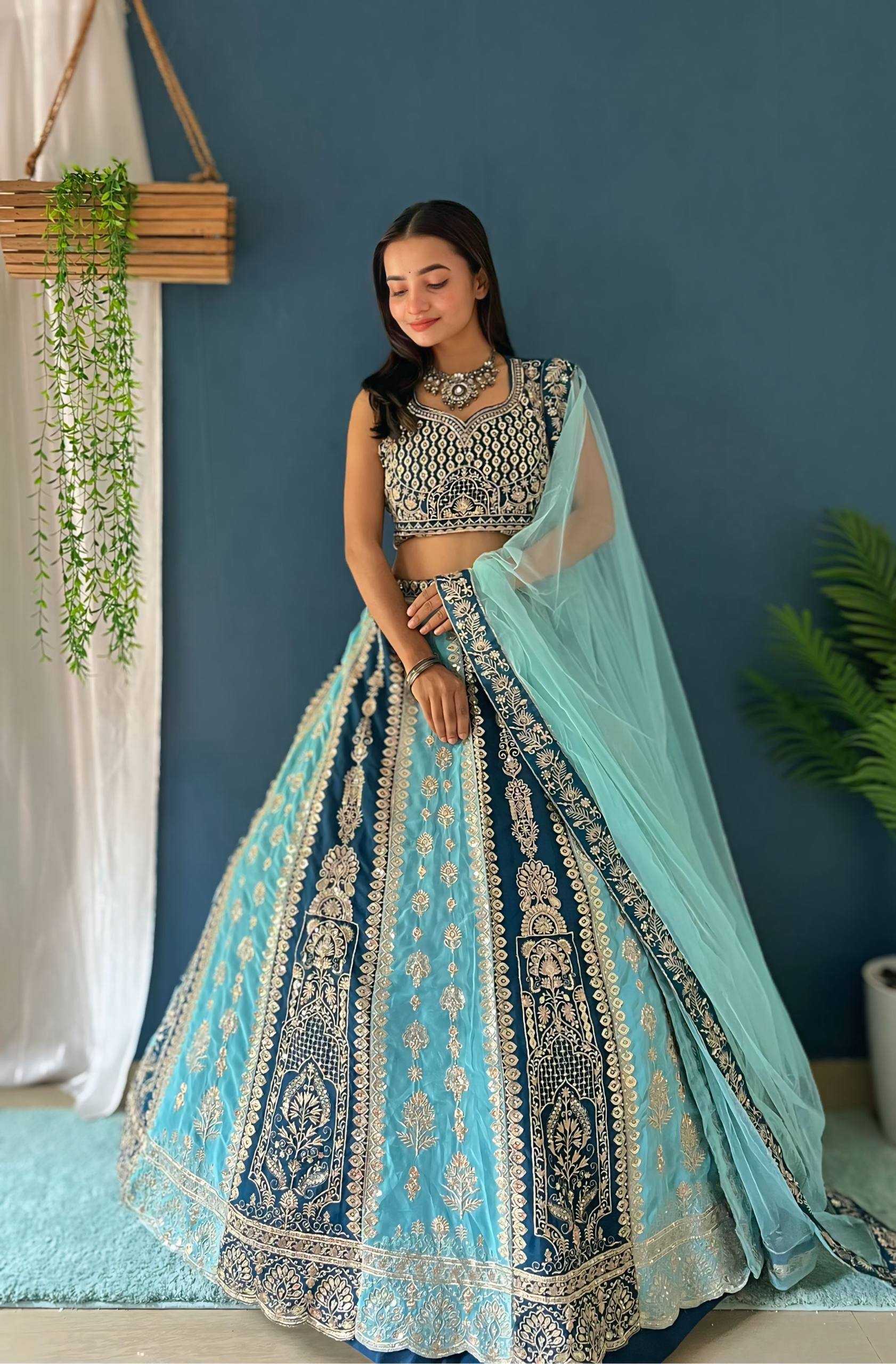YNF Wholesale Crunchi Embroidery Gowns RIN230 5175 | Surat Manufacturer