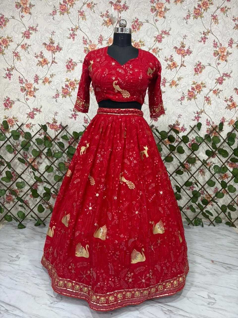 YNF Wholesale Faux Georgette Embroidered Lehenga KESH508 1105 | Surat Manufacturer