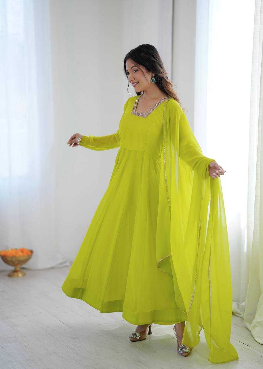 YNF Wholesale Faux Georgette Georgette Gown KESH617 51 | Surat Manufacturer