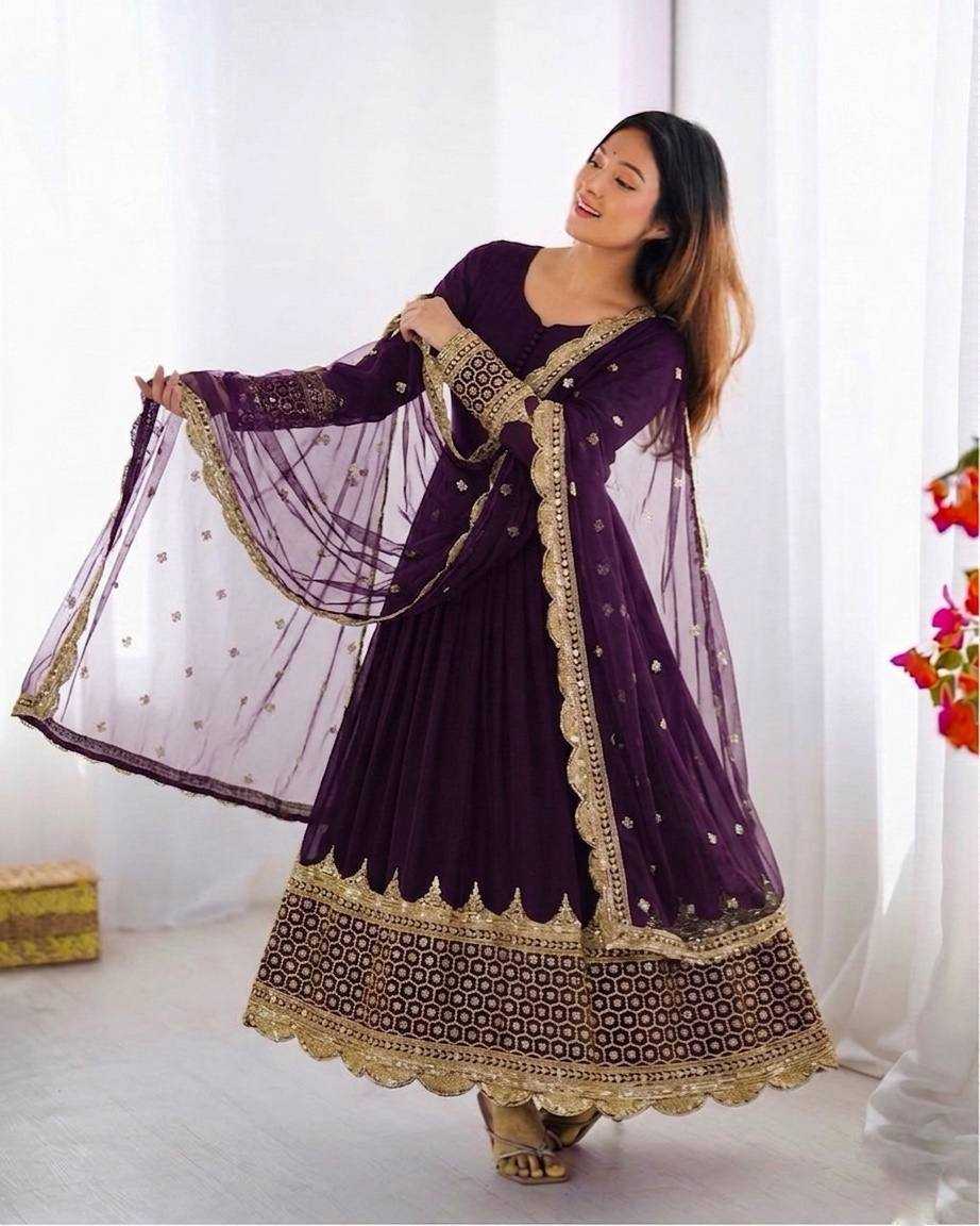 YNF Wholesale Faux Georgette Anarkali Gown KESH499 194 | Surat Manufacturer