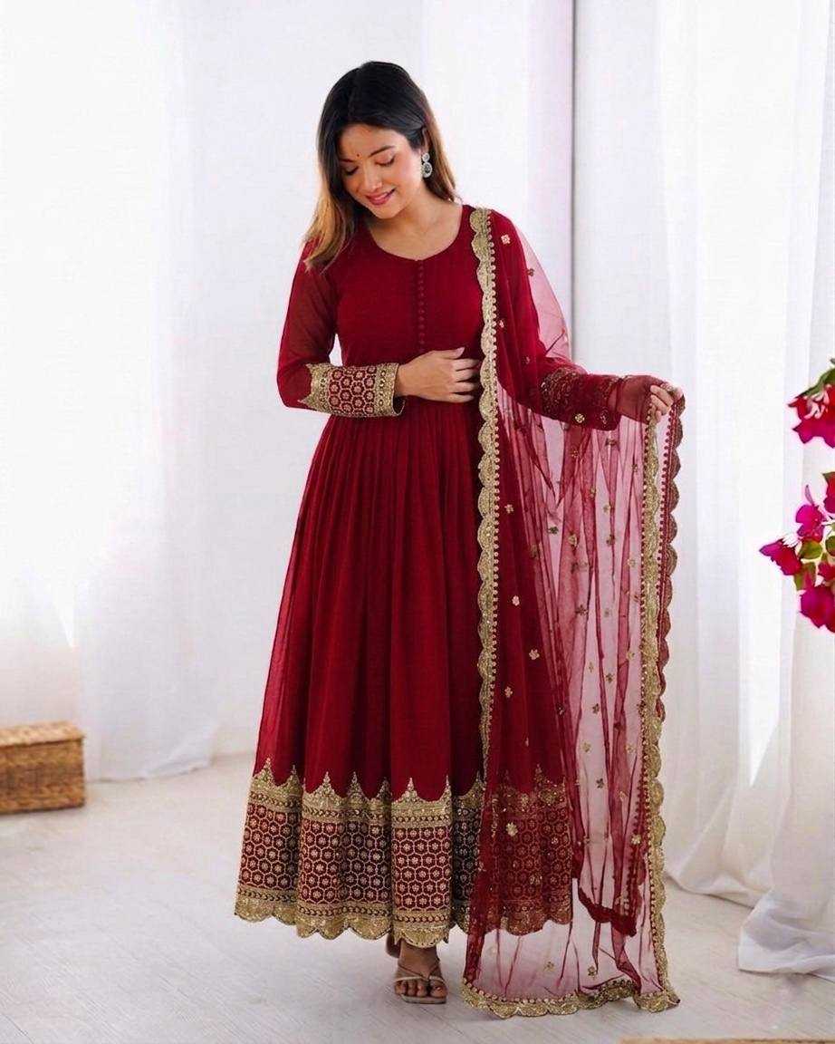 YNF Wholesale Faux Georgette Anarkali Gown KESH499 194 | Surat Manufacturer