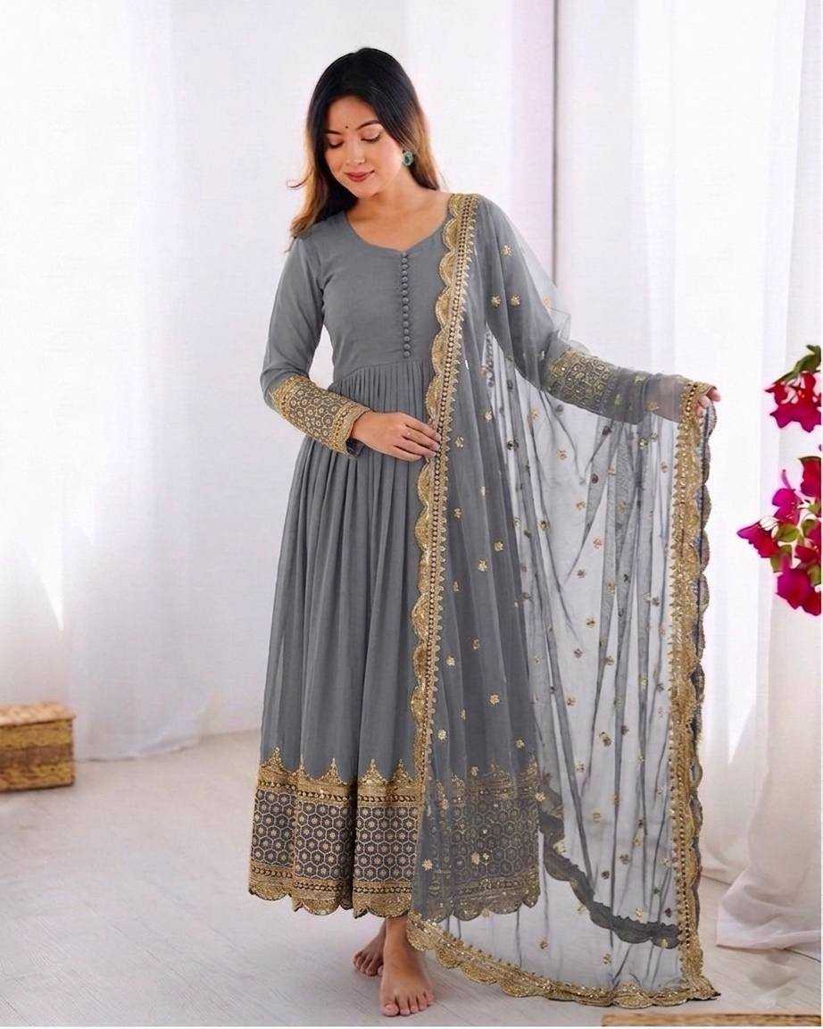 YNF Wholesale Faux Georgette Anarkali Gown KESH499 194 | Surat Manufacturer