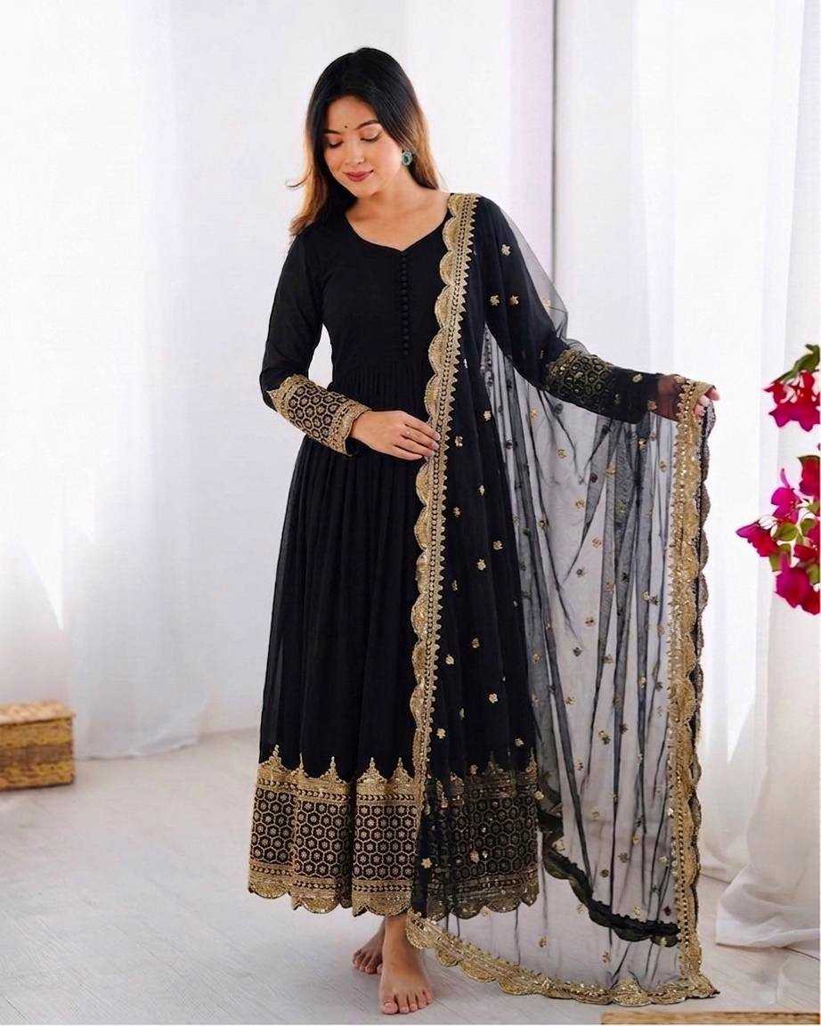 YNF Wholesale Faux Georgette Anarkali Gown KESH499 194 | Surat Manufacturer