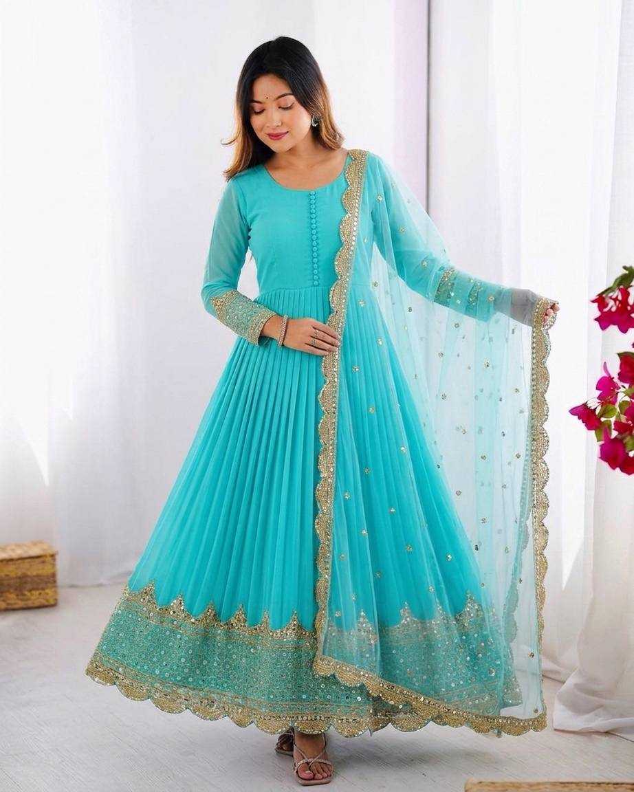 YNF Wholesale Faux Georgette Anarkali Gown KESH499 194 | Surat Manufacturer