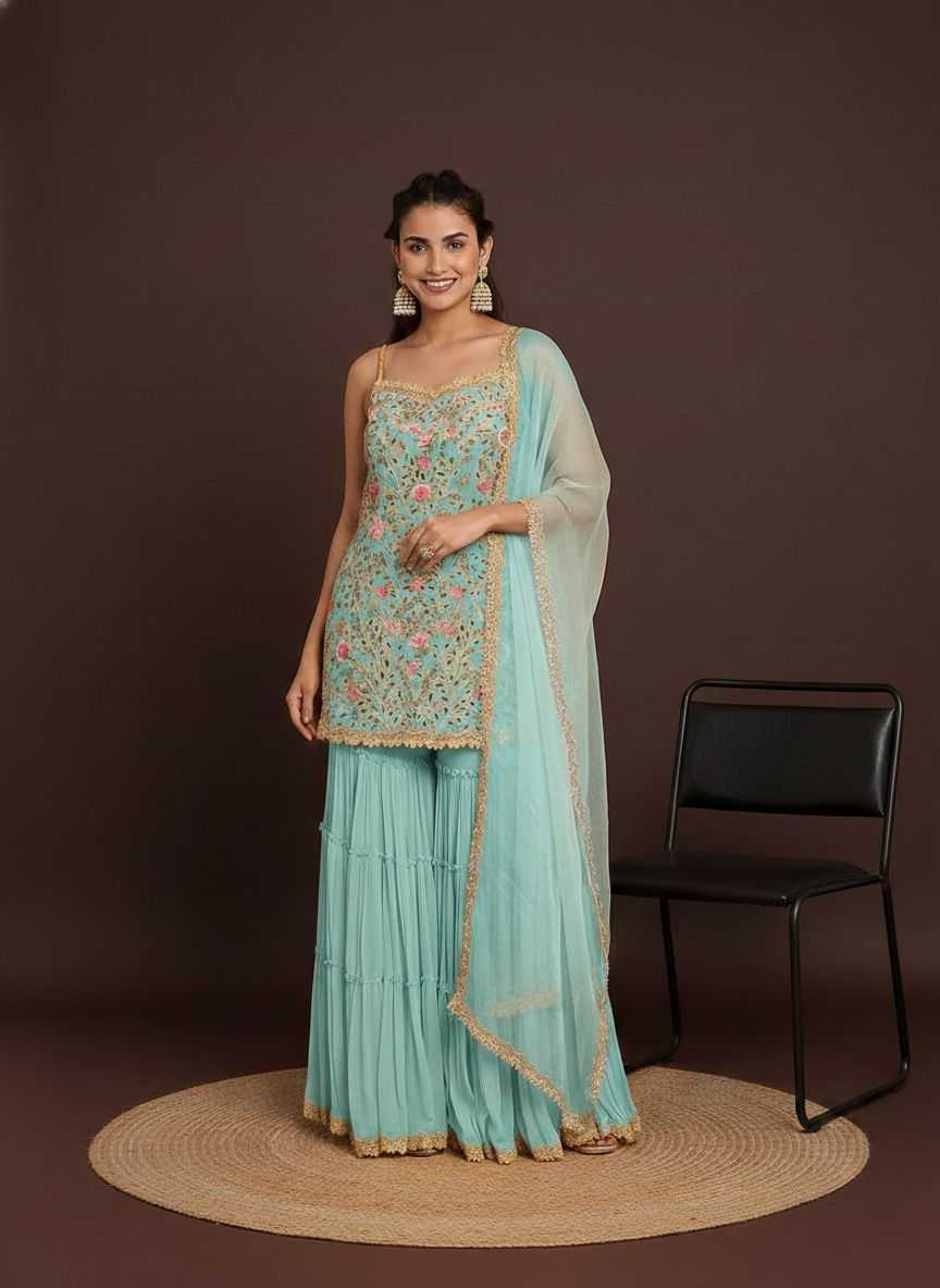 YNF Wholesale Faux Georgette Palazzo Suit KESH745 TF-1002 | Surat Manufacturer