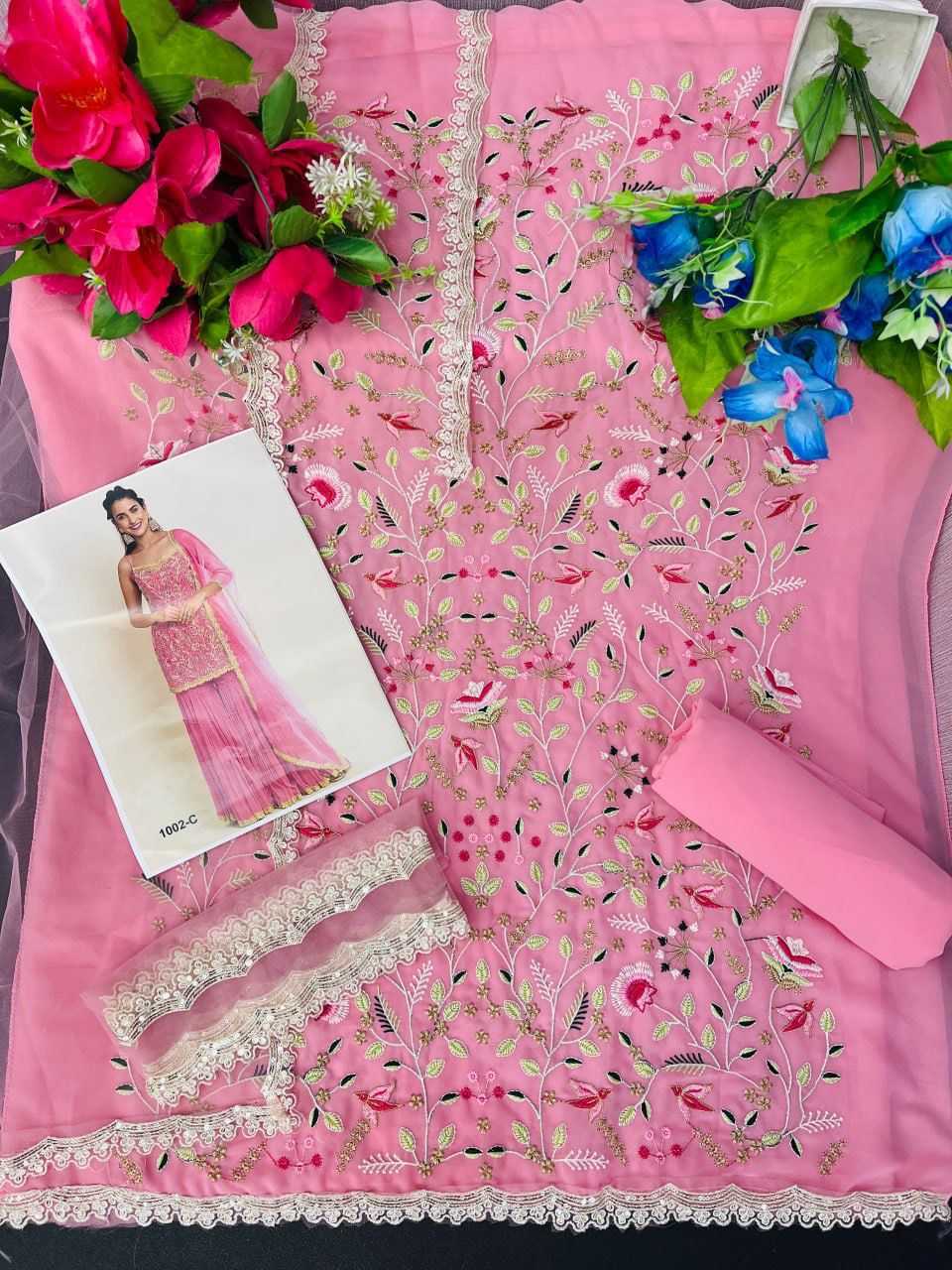 YNF Wholesale Faux Georgette Palazzo Suit KESH745 TF-1002 | Surat Manufacturer