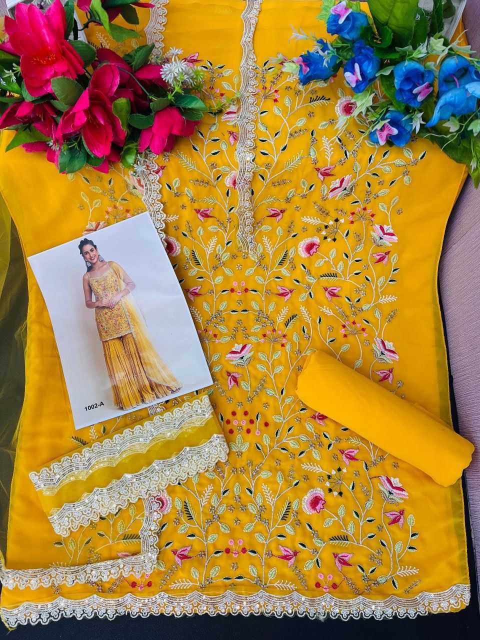 YNF Wholesale Faux Georgette Palazzo Suit KESH745 TF-1002 | Surat Manufacturer