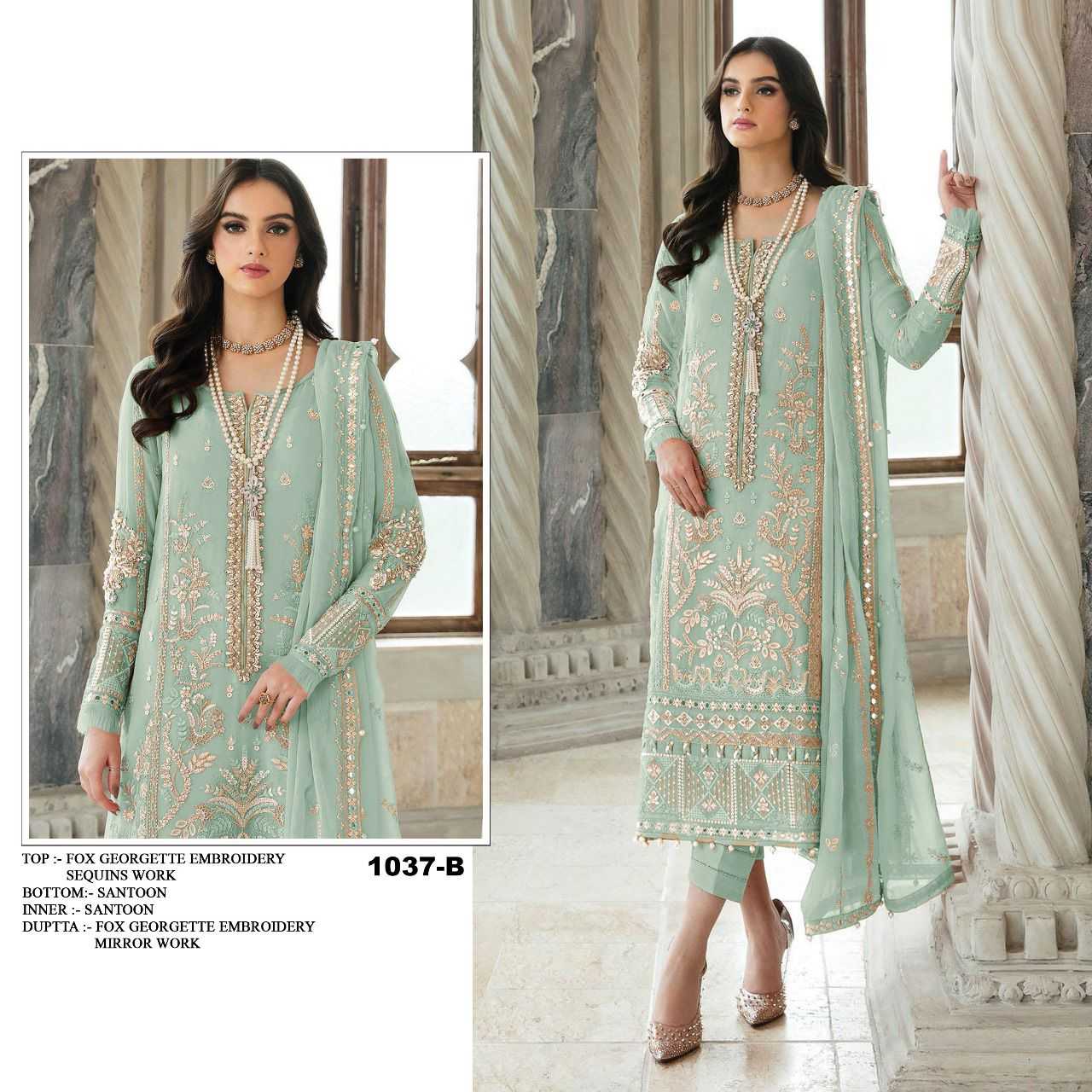 YNF Wholesale Faux Georgette Georgette Suit KESH745 TF-1037 | Surat Manufacturer