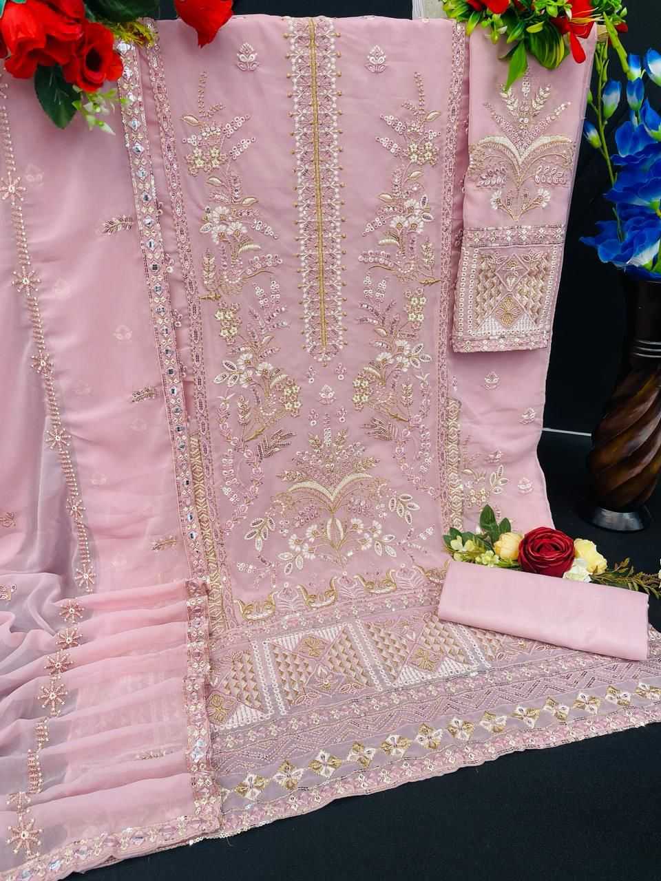 YNF Wholesale Faux Georgette Georgette Suit KESH745 TF-1037 | Surat Manufacturer