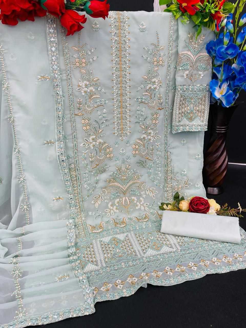 YNF Wholesale Faux Georgette Georgette Suit KESH745 TF-1037 | Surat Manufacturer