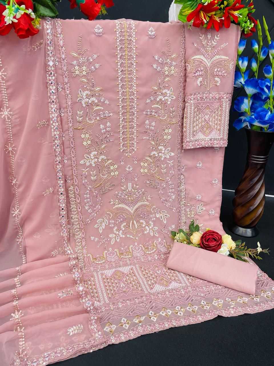 YNF Wholesale Faux Georgette Georgette Suit KESH745 TF-1037 | Surat Manufacturer