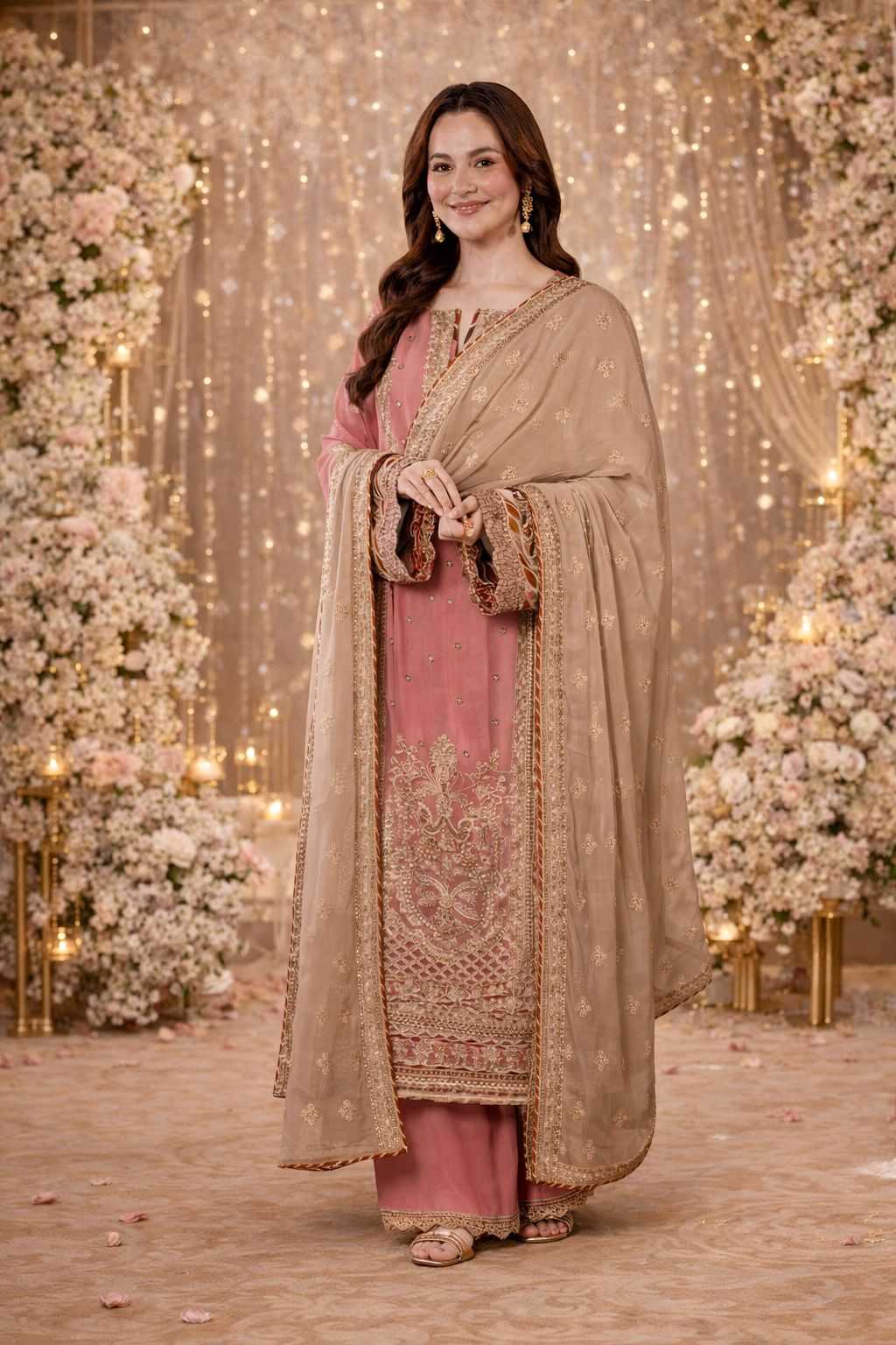 YNF Wholesale Faux Georgette Pakistani Suits KESH745 TF-1301 | Surat Manufacturer