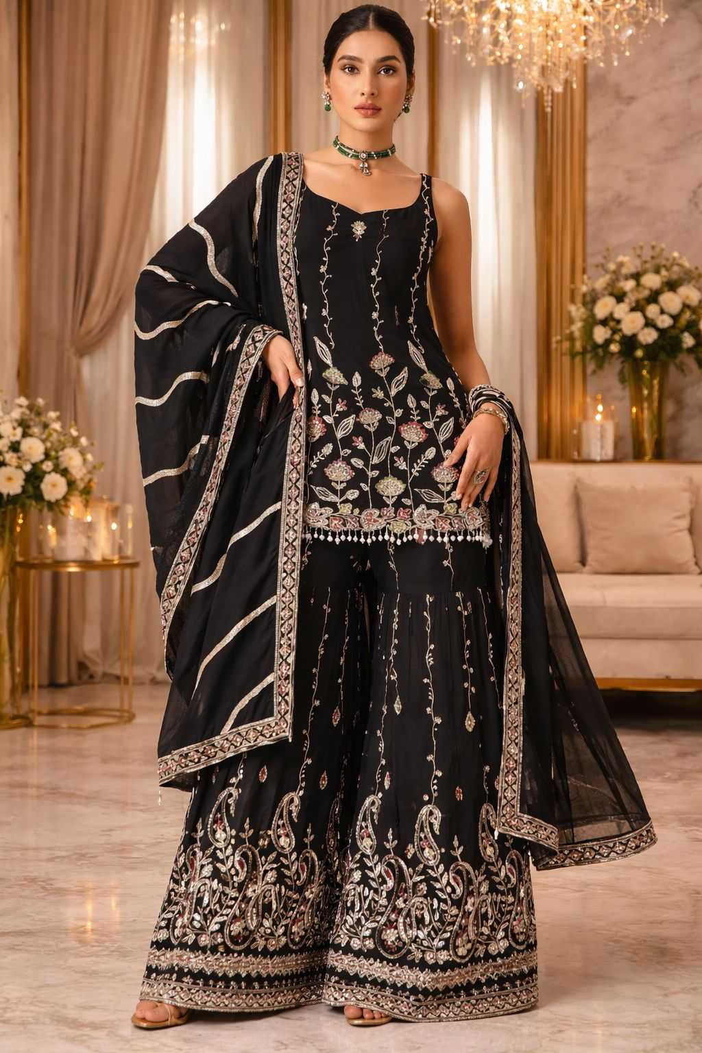 YNF Wholesale Faux Georgette Palazzo Suit KESH745 TF-1315 | Surat Manufacturer