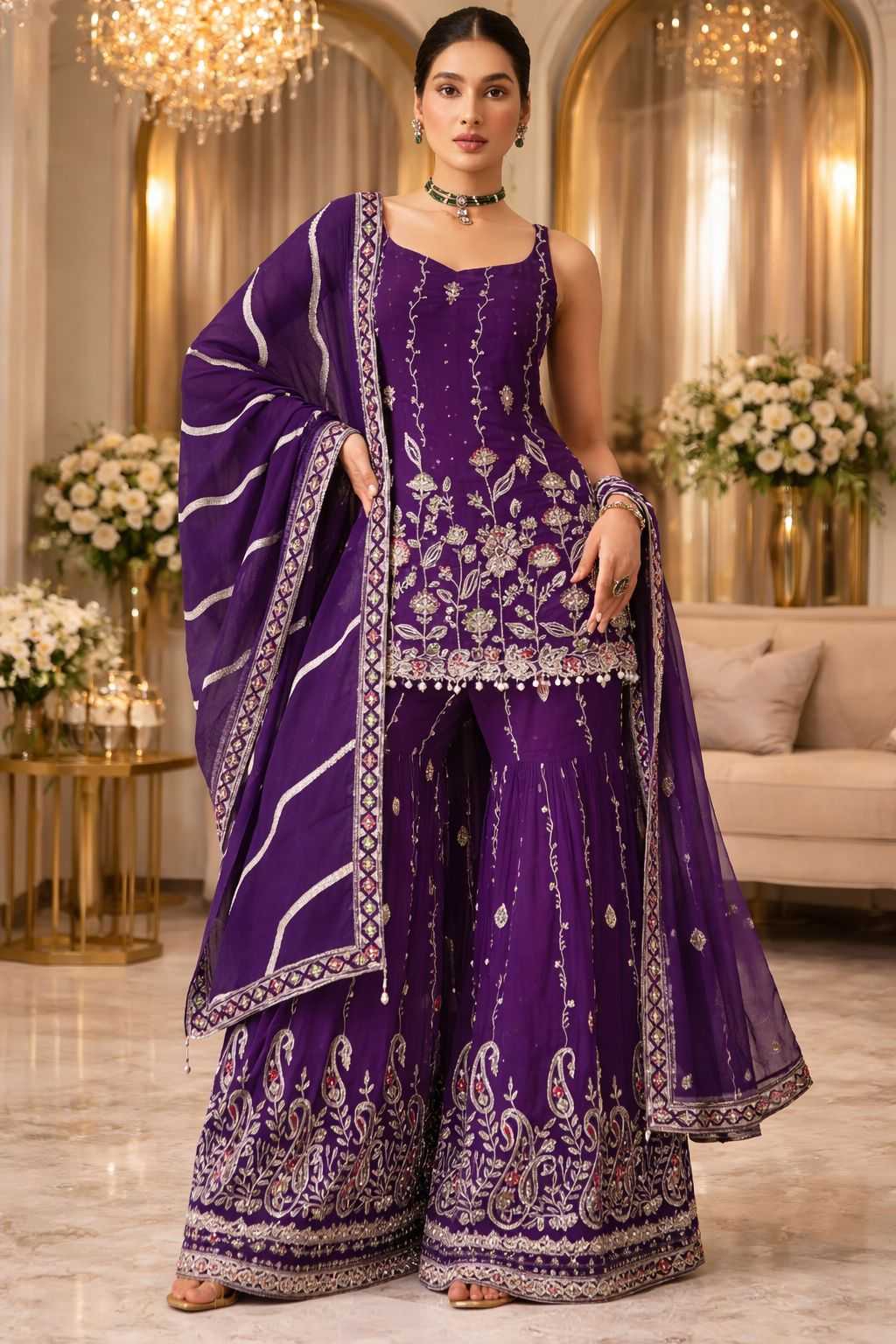 YNF Wholesale Faux Georgette Palazzo Suit KESH745 TF-1315 | Surat Manufacturer
