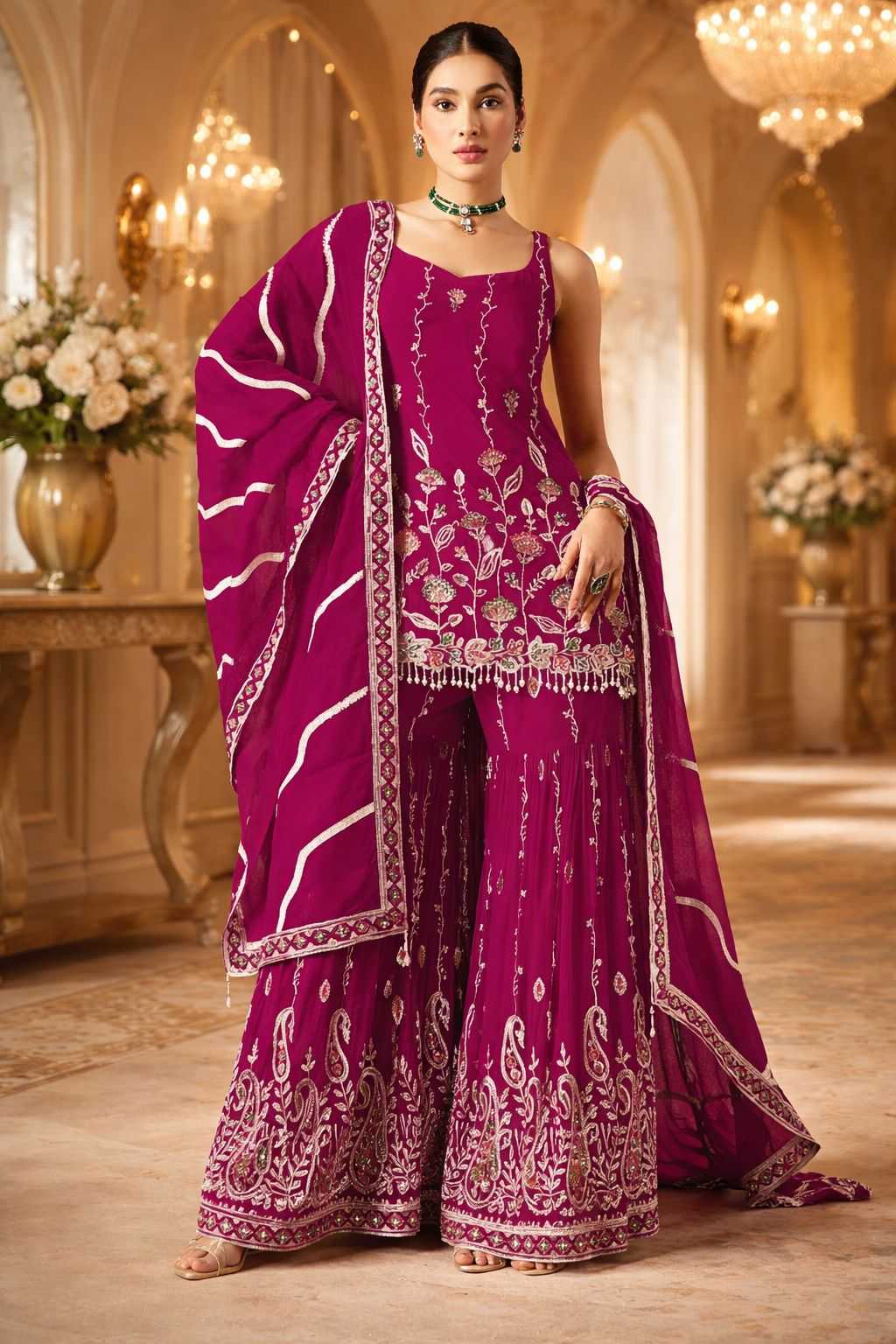 YNF Wholesale Faux Georgette Palazzo Suit KESH745 TF-1315 | Surat Manufacturer