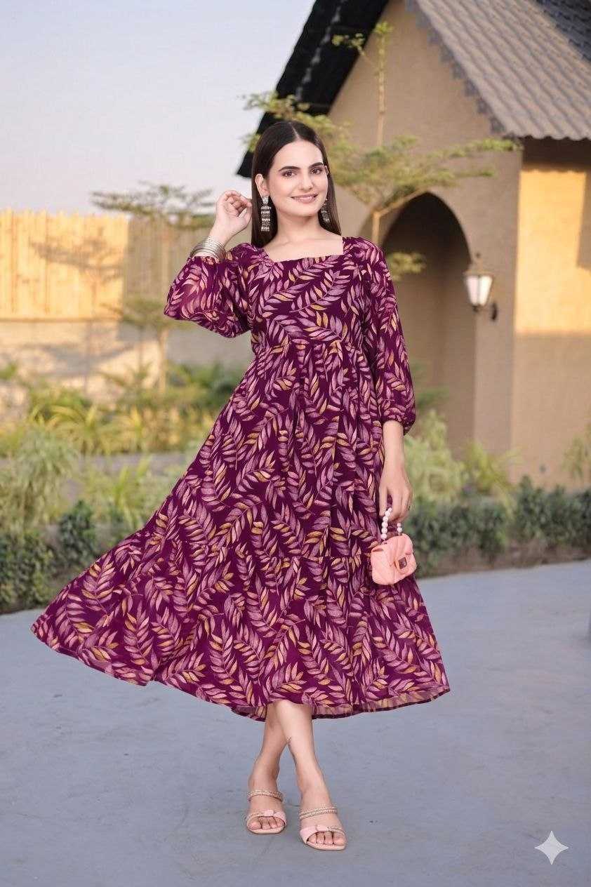 YNF Wholesale Georgette Maxi Dresses KESH121 long | Surat Manufacturer